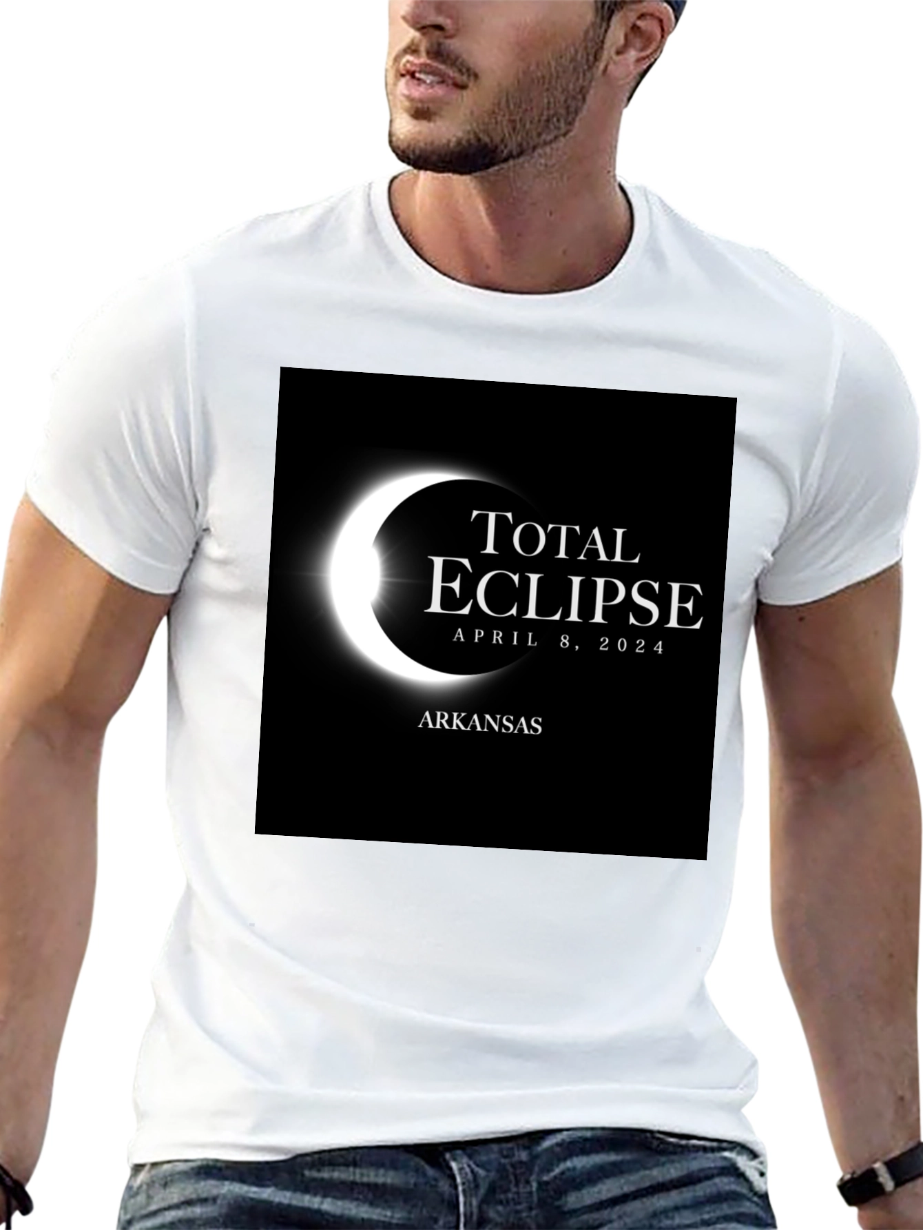 Black Total Eclipse Arkansas April 8, 2024 T-Shirt view 13