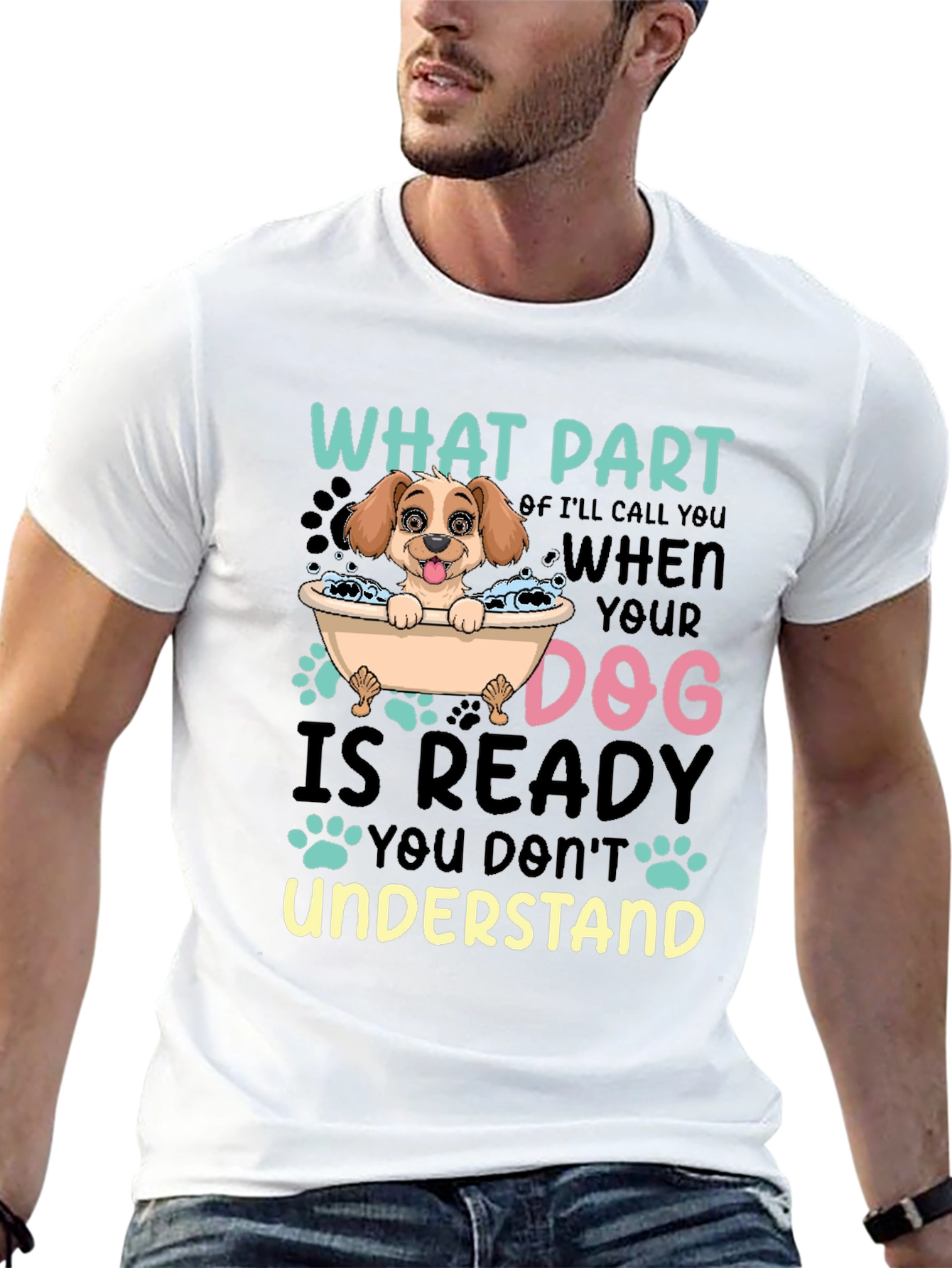 Black Dog Lover T-Shirt Funny Dog Ready Quote Tee view 13
