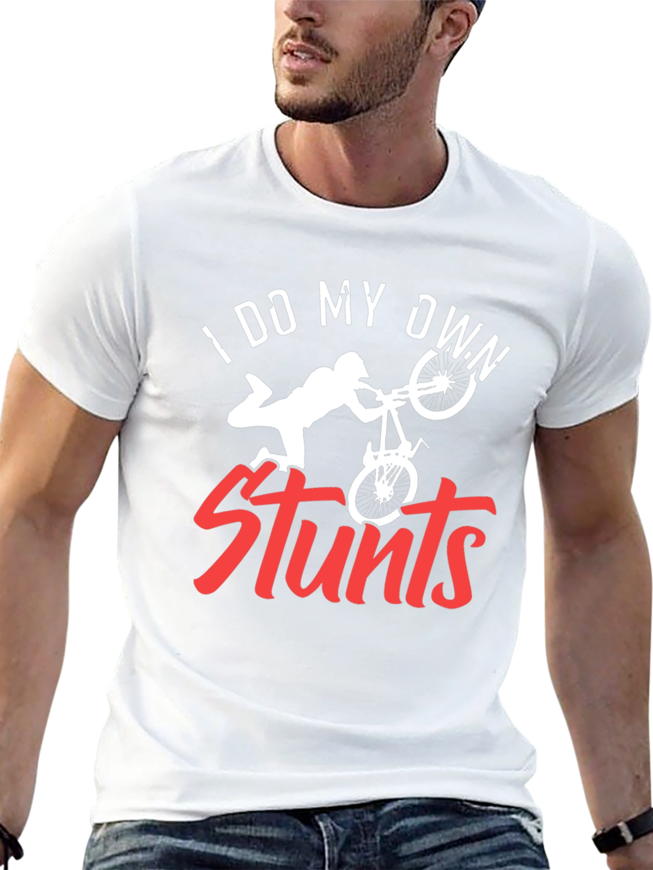 Black I Do My Own Stunts Graphic Tee - Black view 13