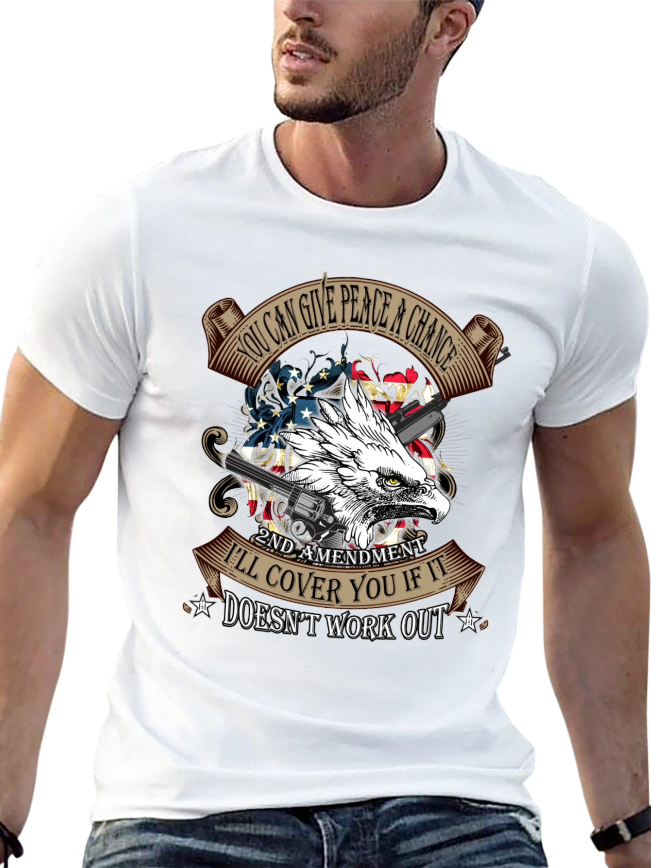 2nd Amendment Eagle T-Shirt: Peace & Protection - 13