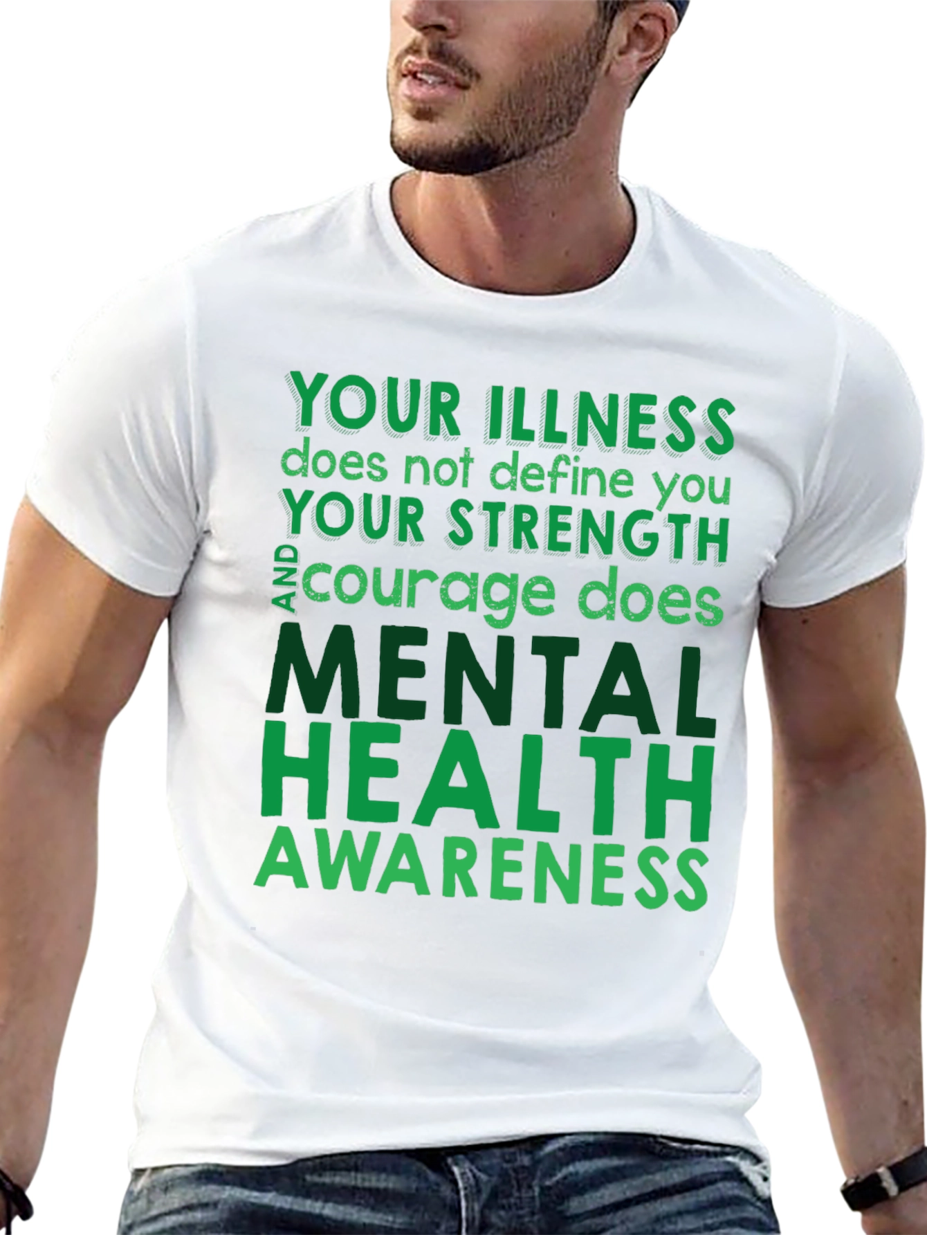 Black Mental Health Awareness T-Shirt - Inspirational Tee view 13