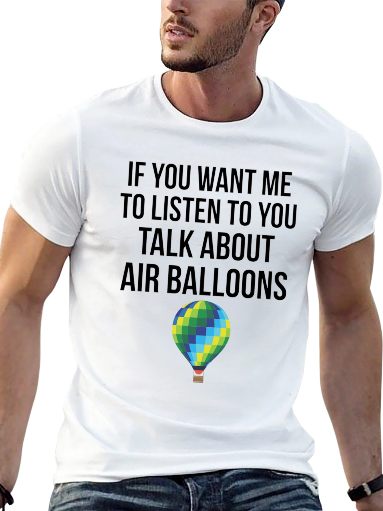 Black Air Balloon T-Shirt: Listen to You Graphic Tee view 13