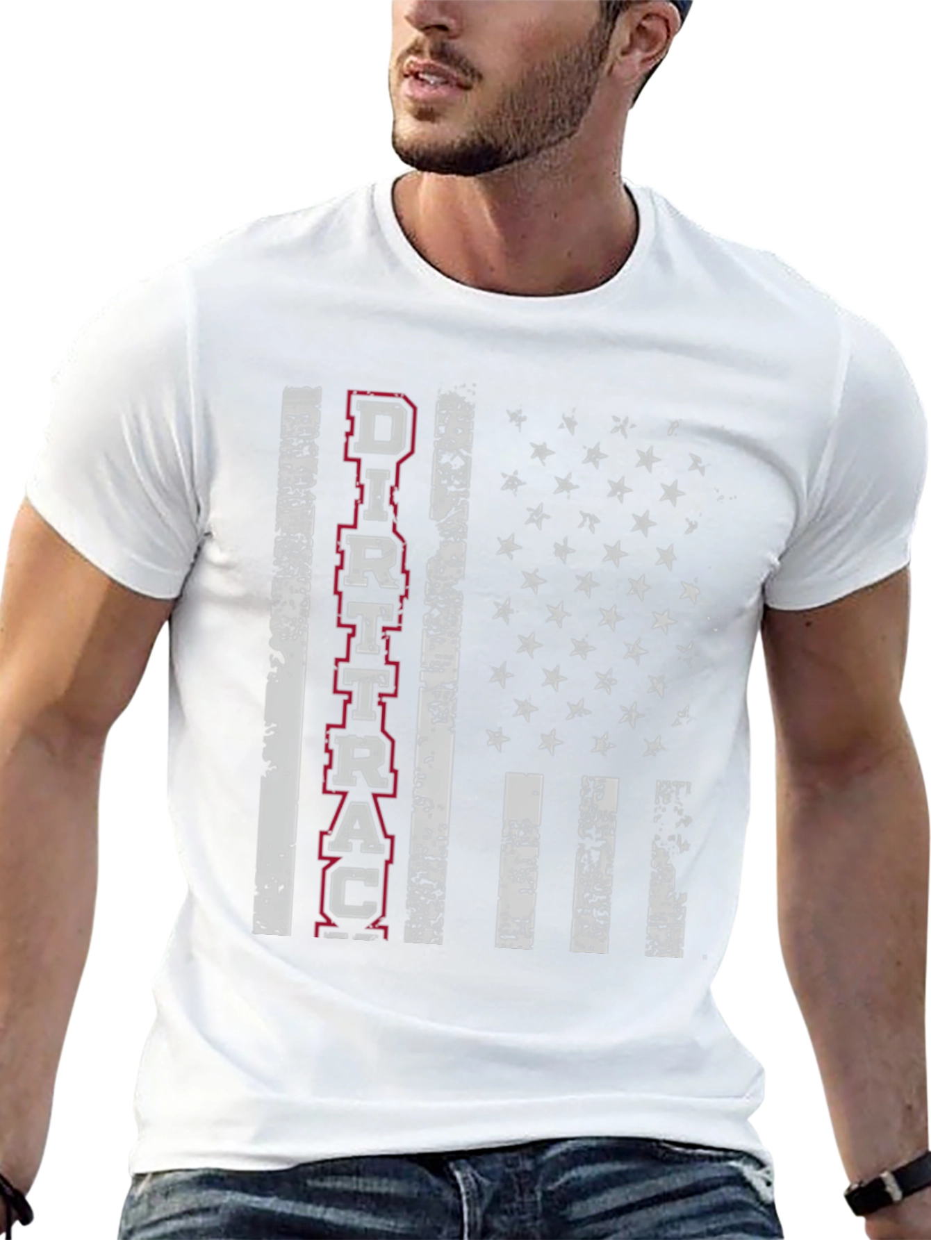 Black Dirt Track Flag Graphic Tee - Racing Fan Apparel view 13