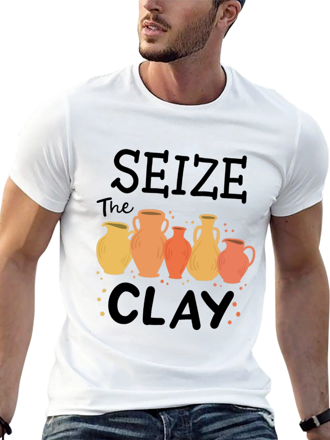 Black Seize The Clay Pottery T-Shirt view 13