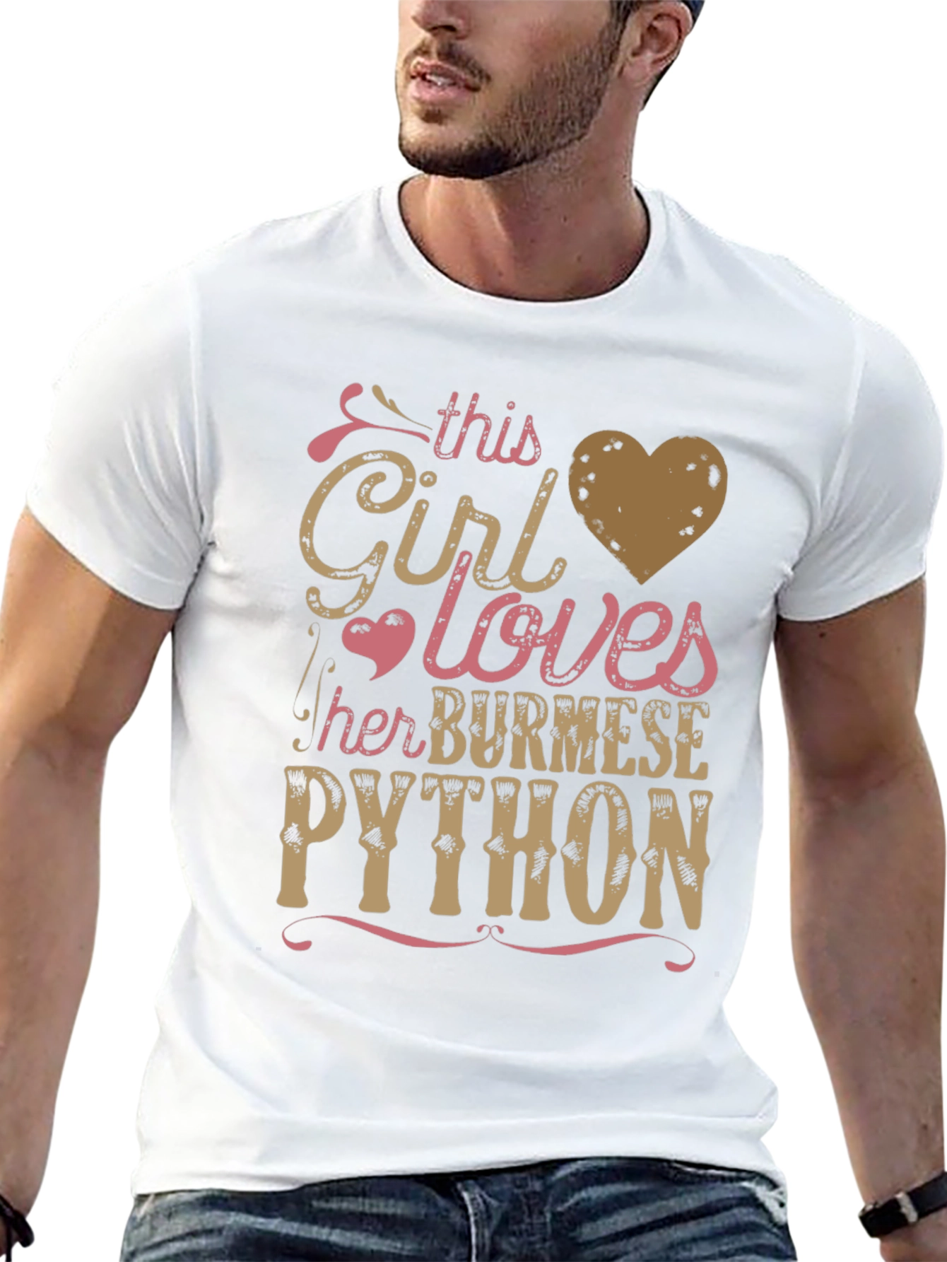 Black Girl Loves Burmese Python Graphic T-Shirt view 13