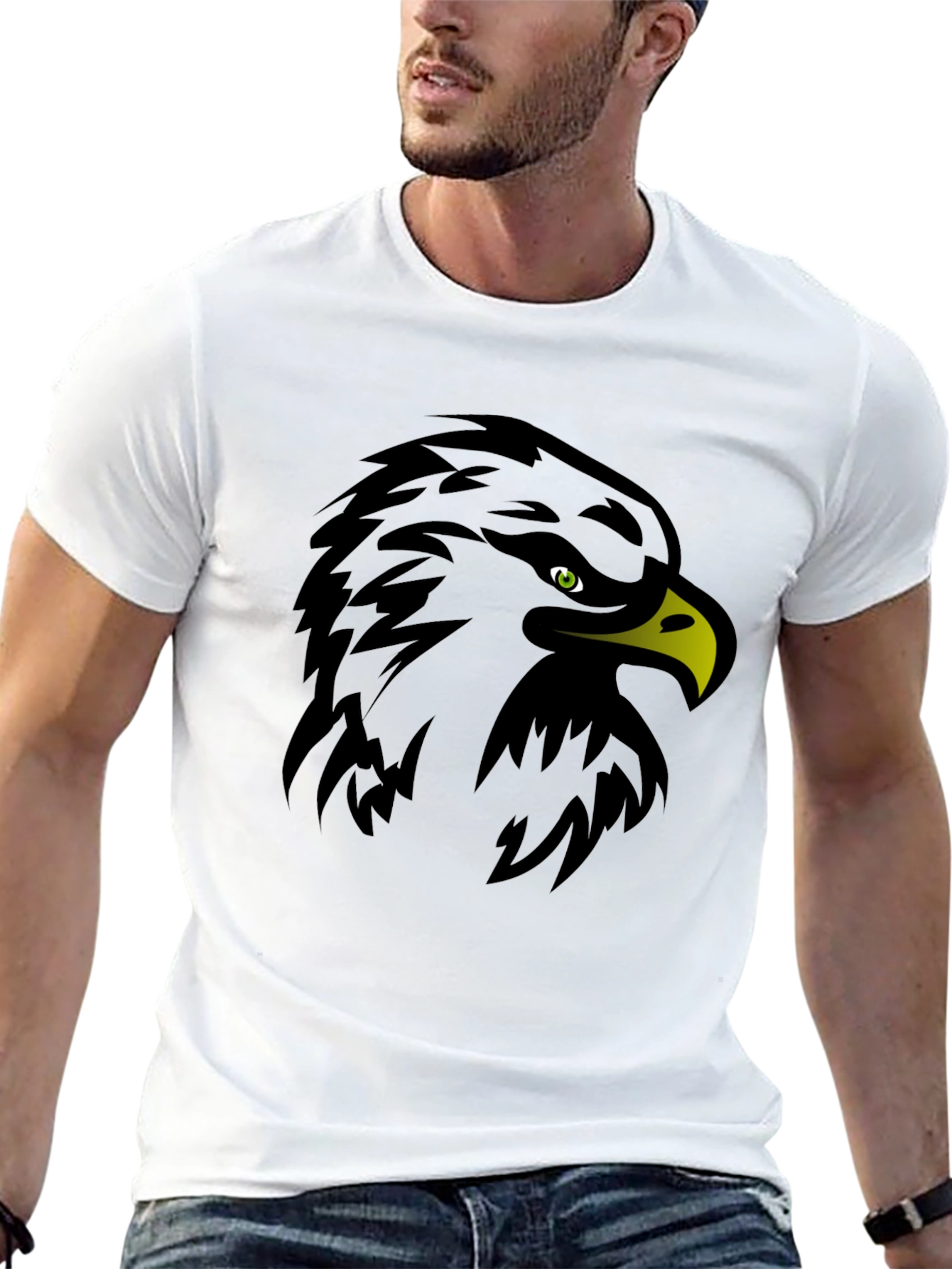 Black Eagle Graphic Black T-Shirt - Bold Design view 13