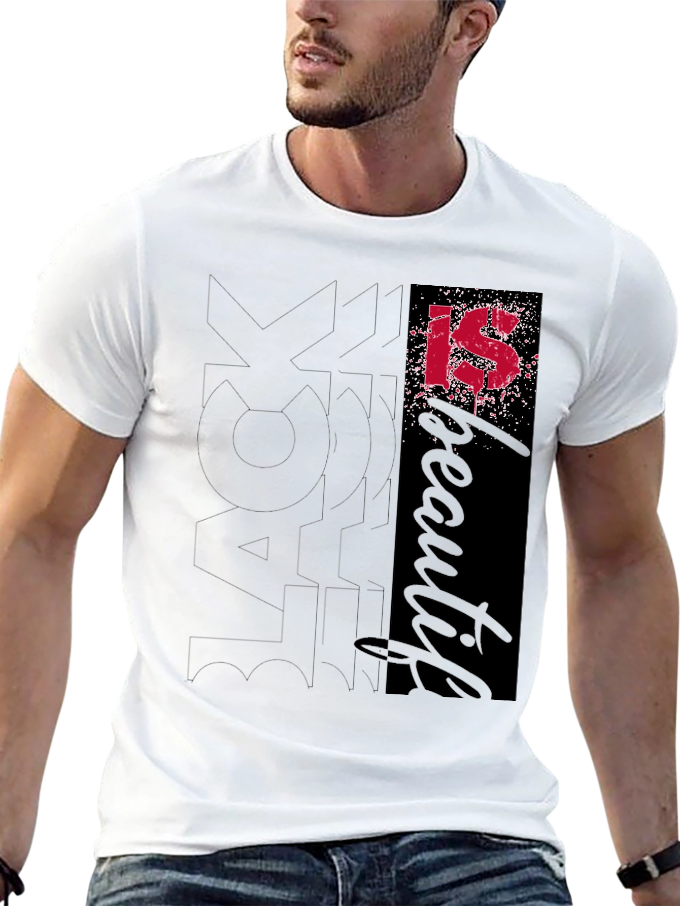 Black Most Beautiful IS T-Shirt view 13