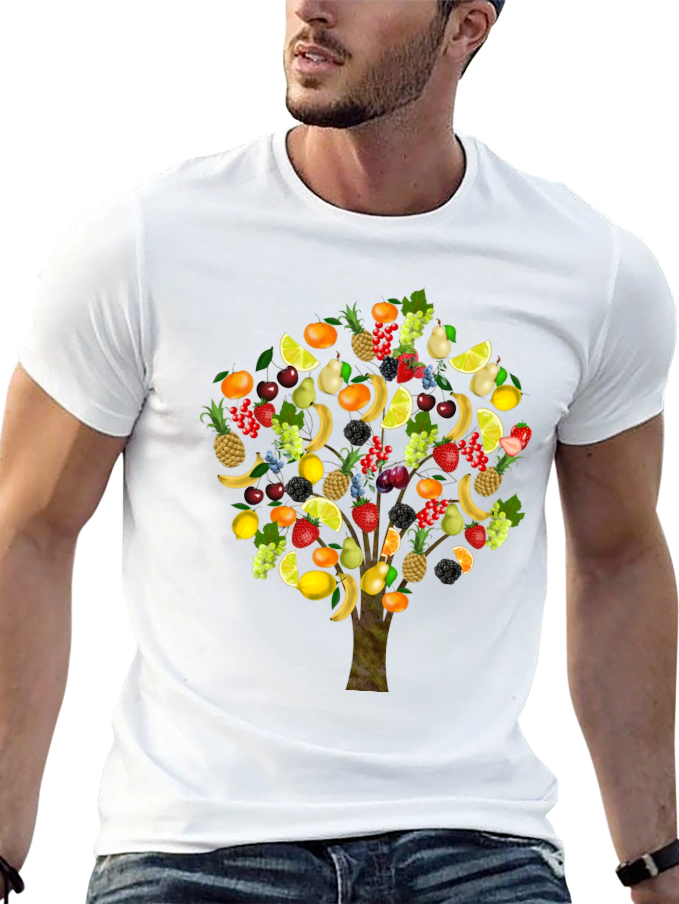 Black Fruit Tree Graphic T-Shirt view 13