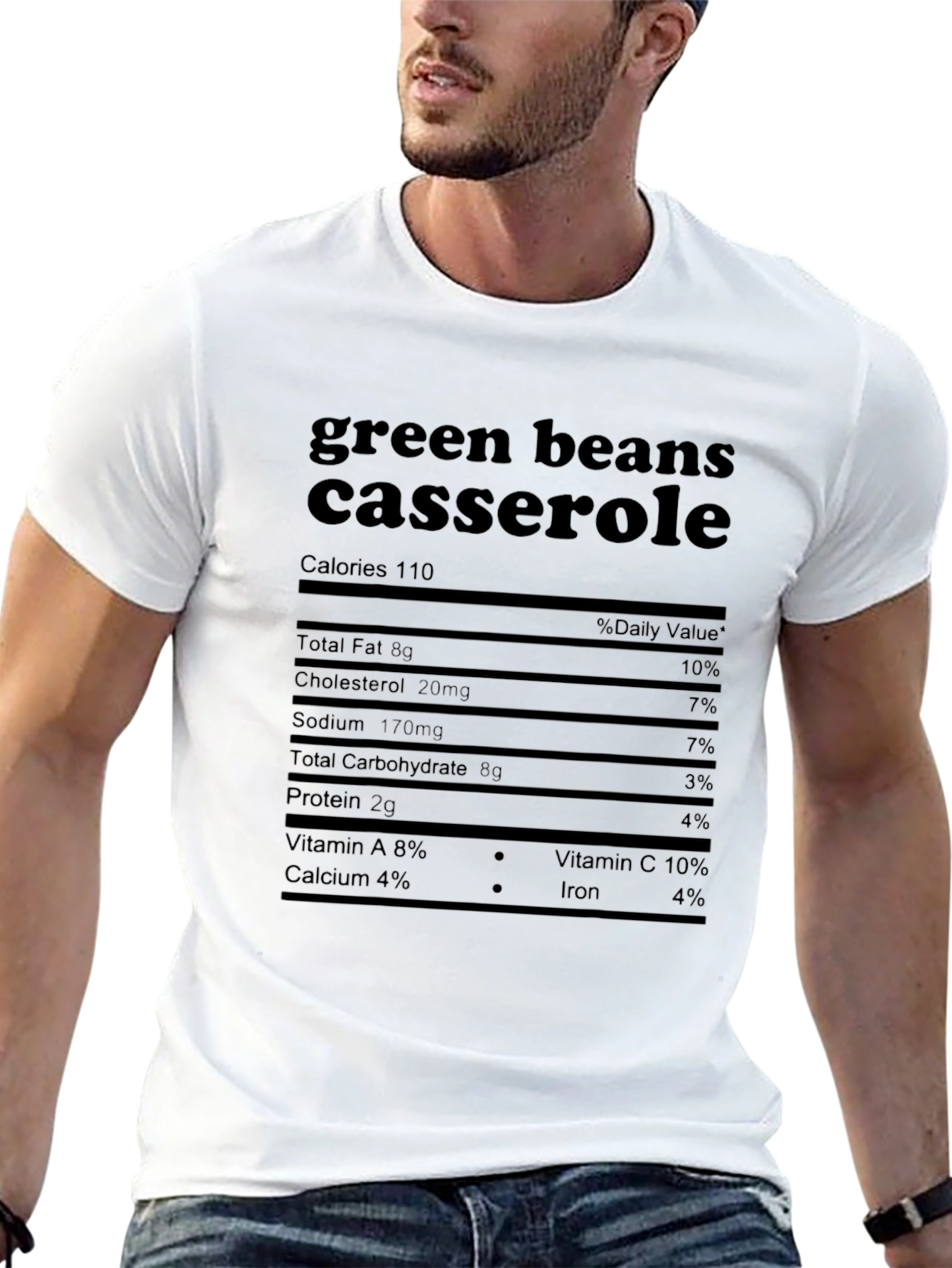 Black Green Beans Casserole Nutrition Facts T-Shirt view 13