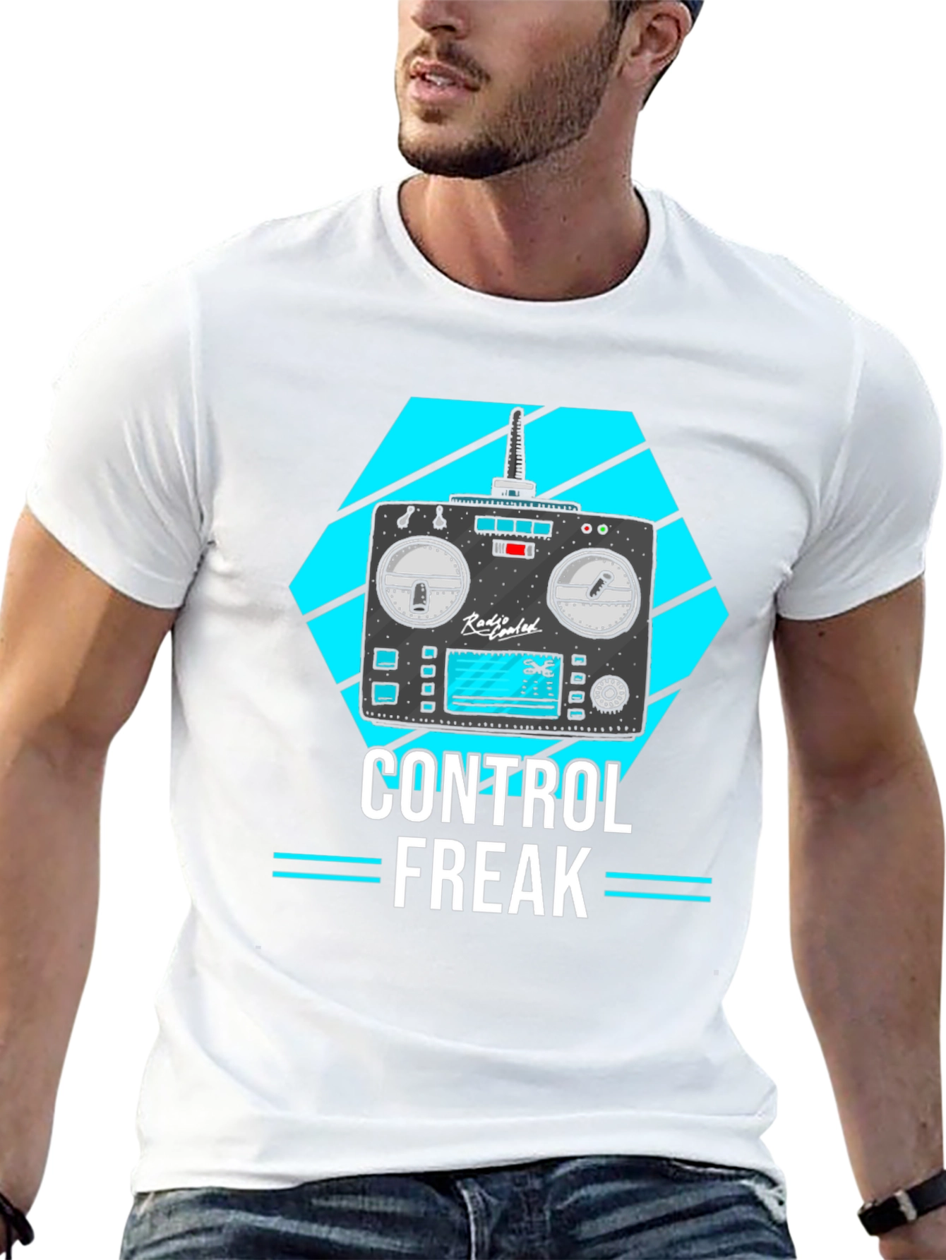 Black Control Freak T-Shirt - Black Graphic Tee view 13