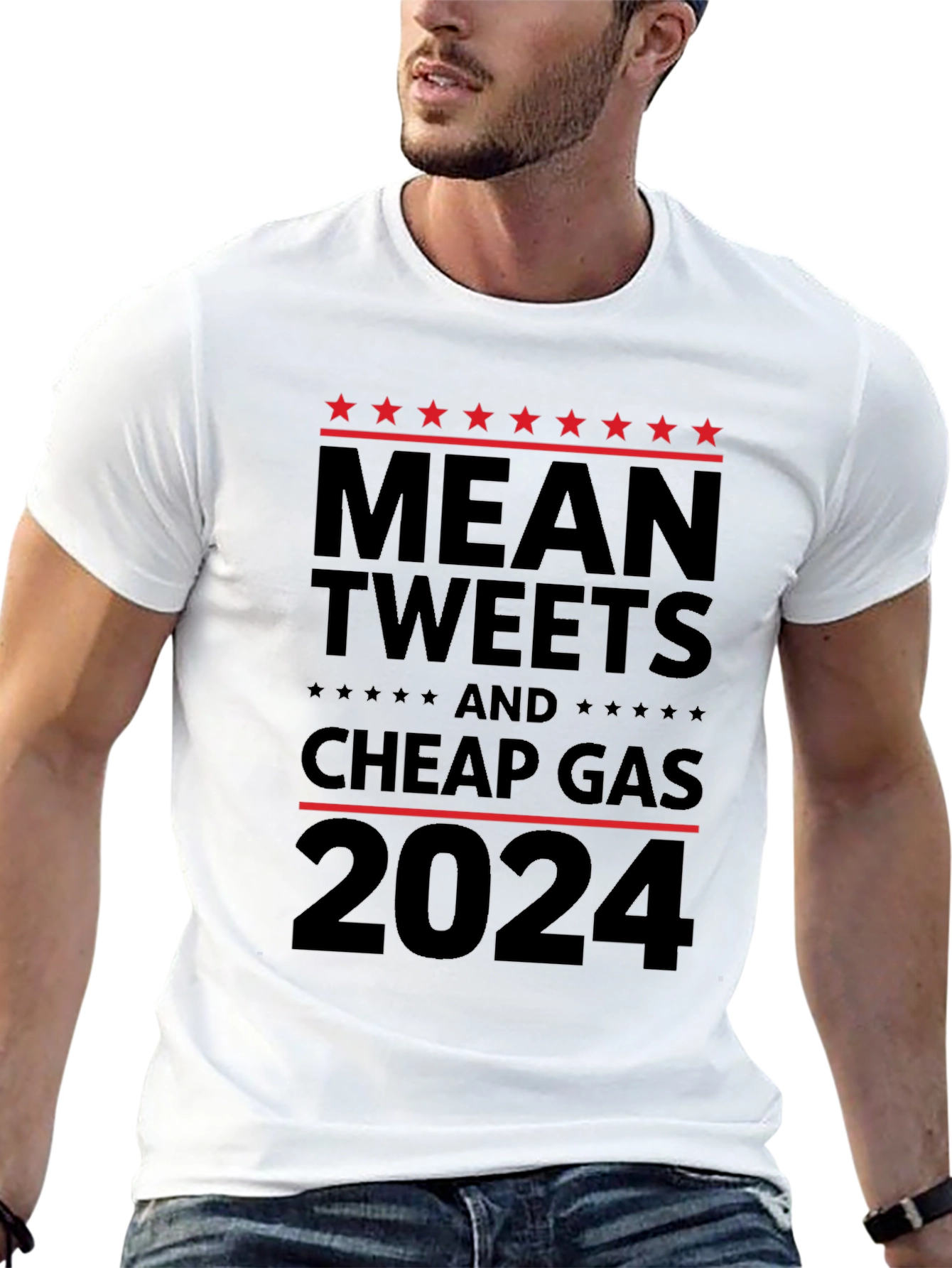 Black Mean Tweets Cheap Gas 2024 Political T-Shirt view 13