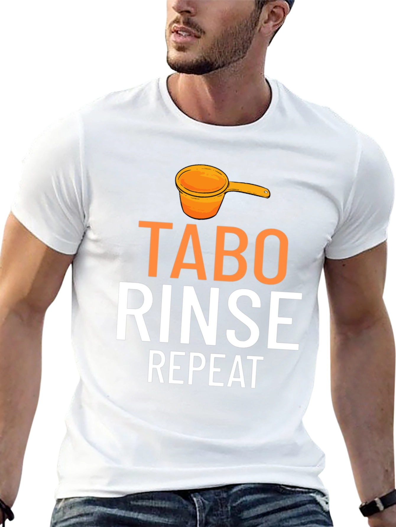 Black Tabo Rinse Repeat Graphic Tee - Novelty Humor Shirt view 13