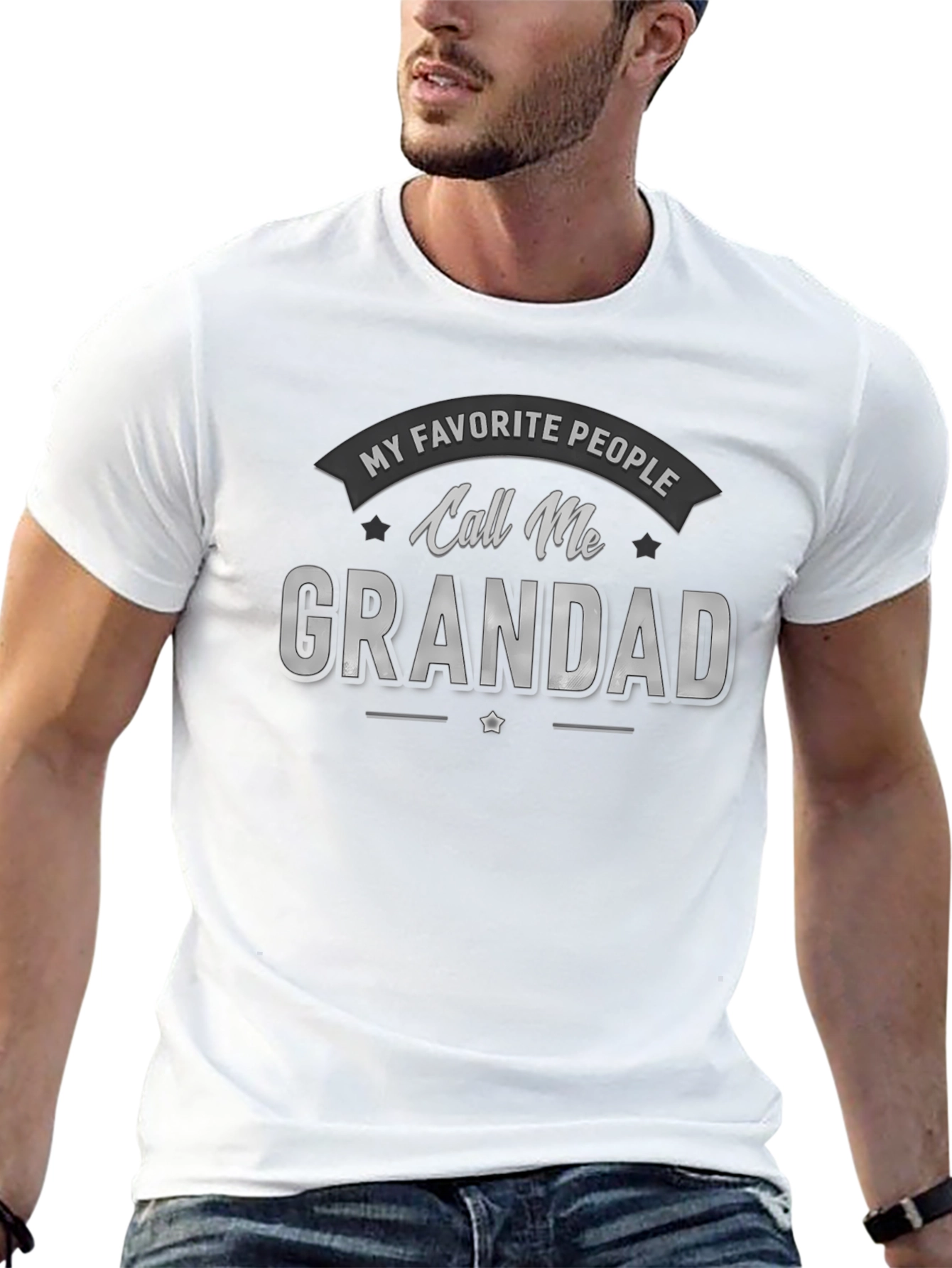 Black My Favorite People Call Me Grandad T-Shirt view 13