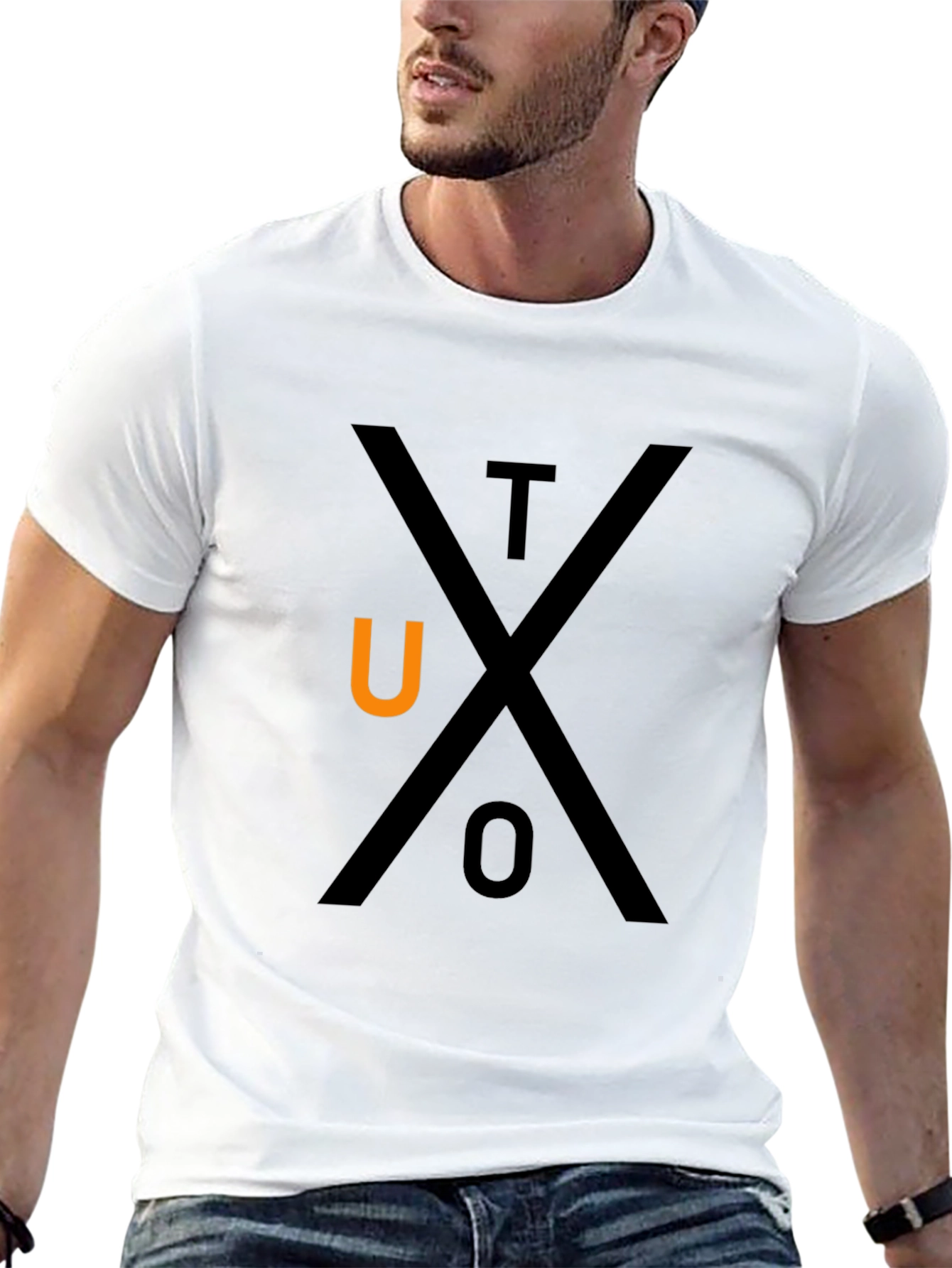 Black TUXO Graphic T-Shirt - Black Cotton Tee view 13