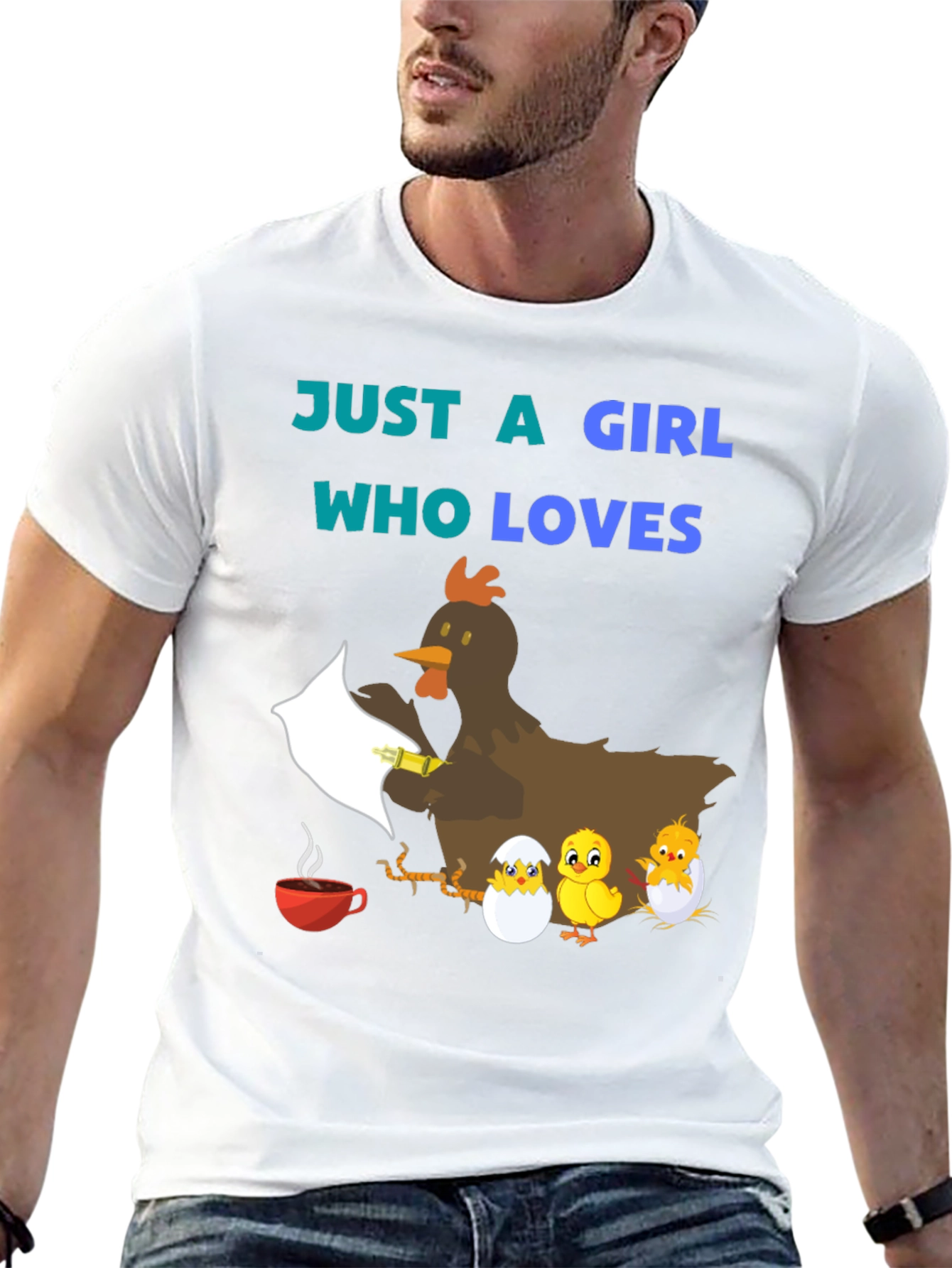 Black Girl Who Loves Chicken T-Shirt view 13