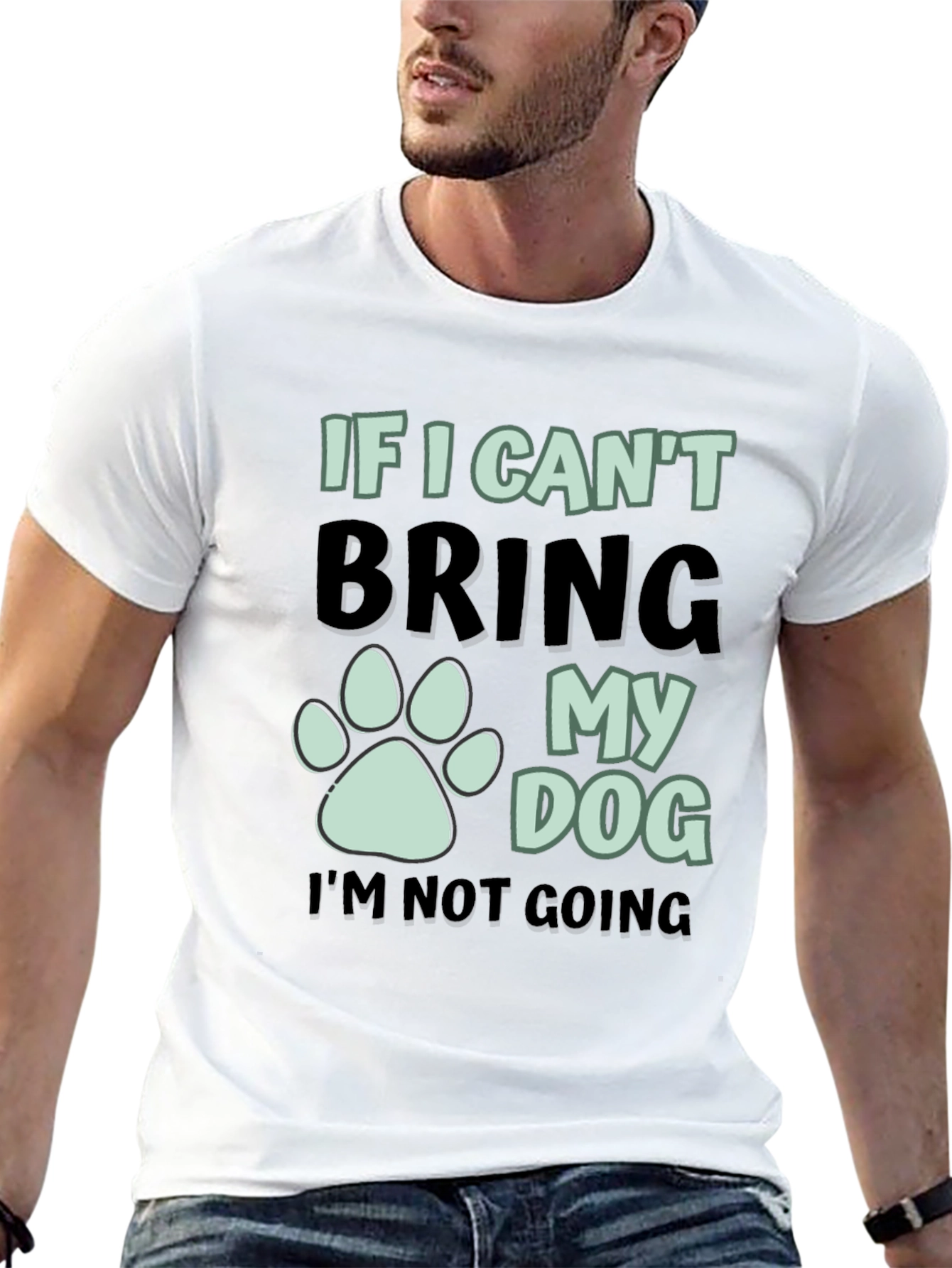 Black Dog Lover T-Shirt: If I Can't Bring My Dog Tee view 13