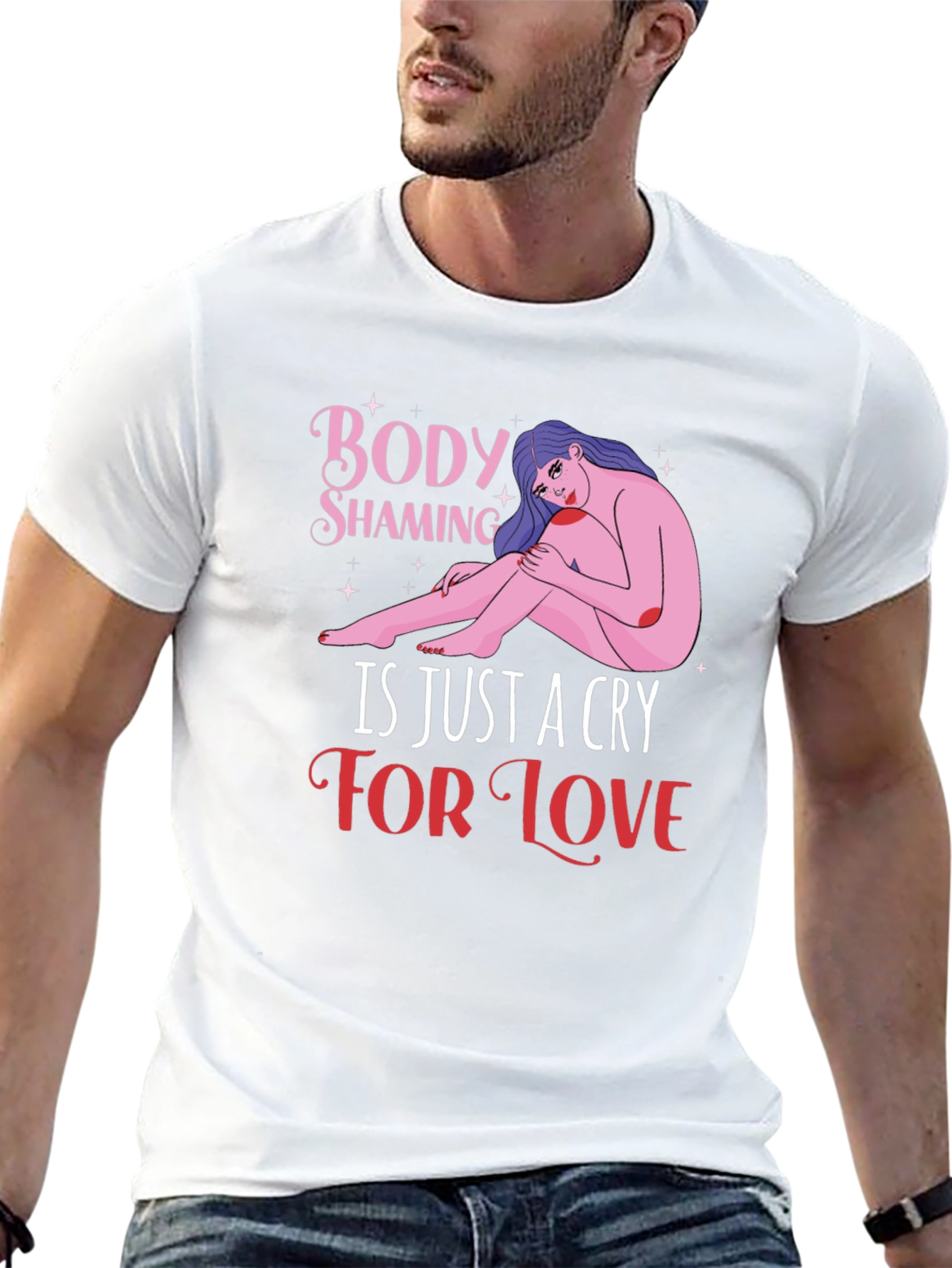 Black Body Shaming Awareness Graphic T-Shirt view 13