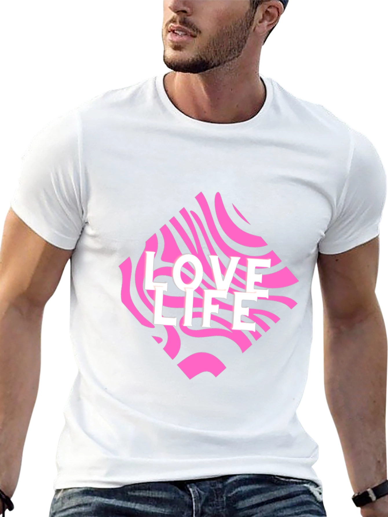 Black Love Life Graphic Tee - Black Crew Neck view 13