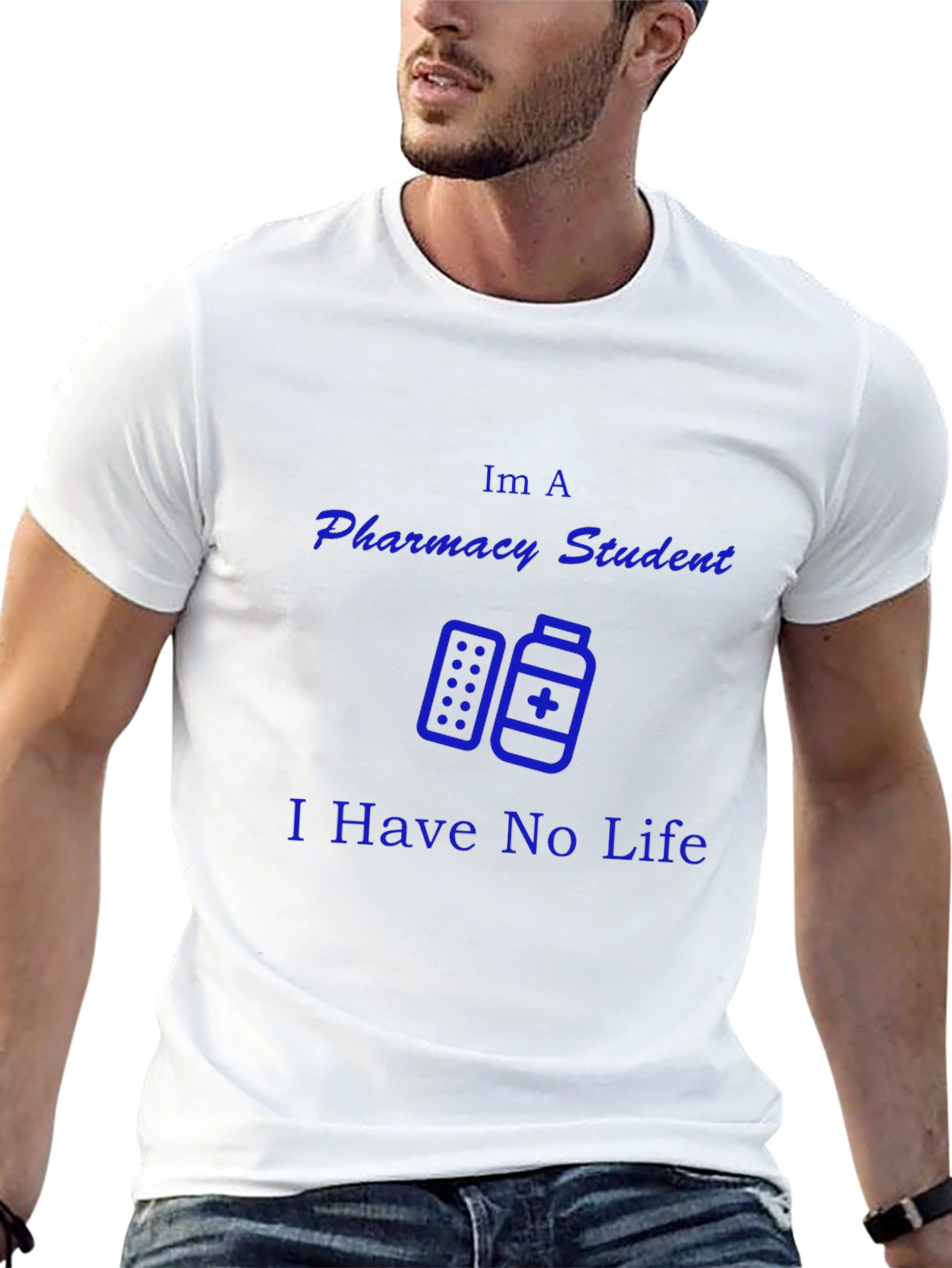 Black Pharmacy Student T-Shirt - I Have No Life Tee view 13