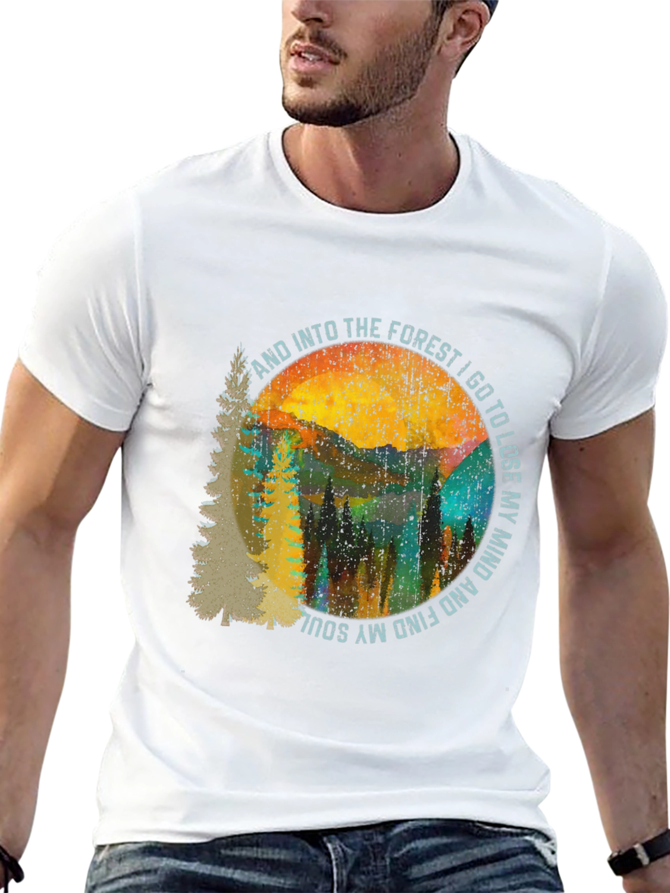 Black Into the Forest Graphic Tee - Unisex view 13