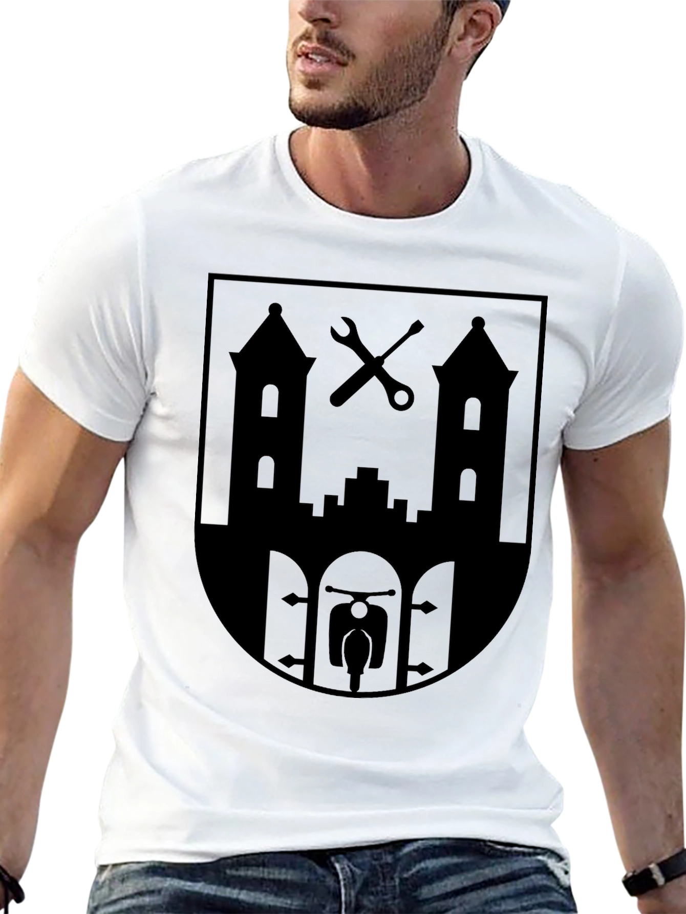 Black City Crest Graphic T-Shirt - Black view 13