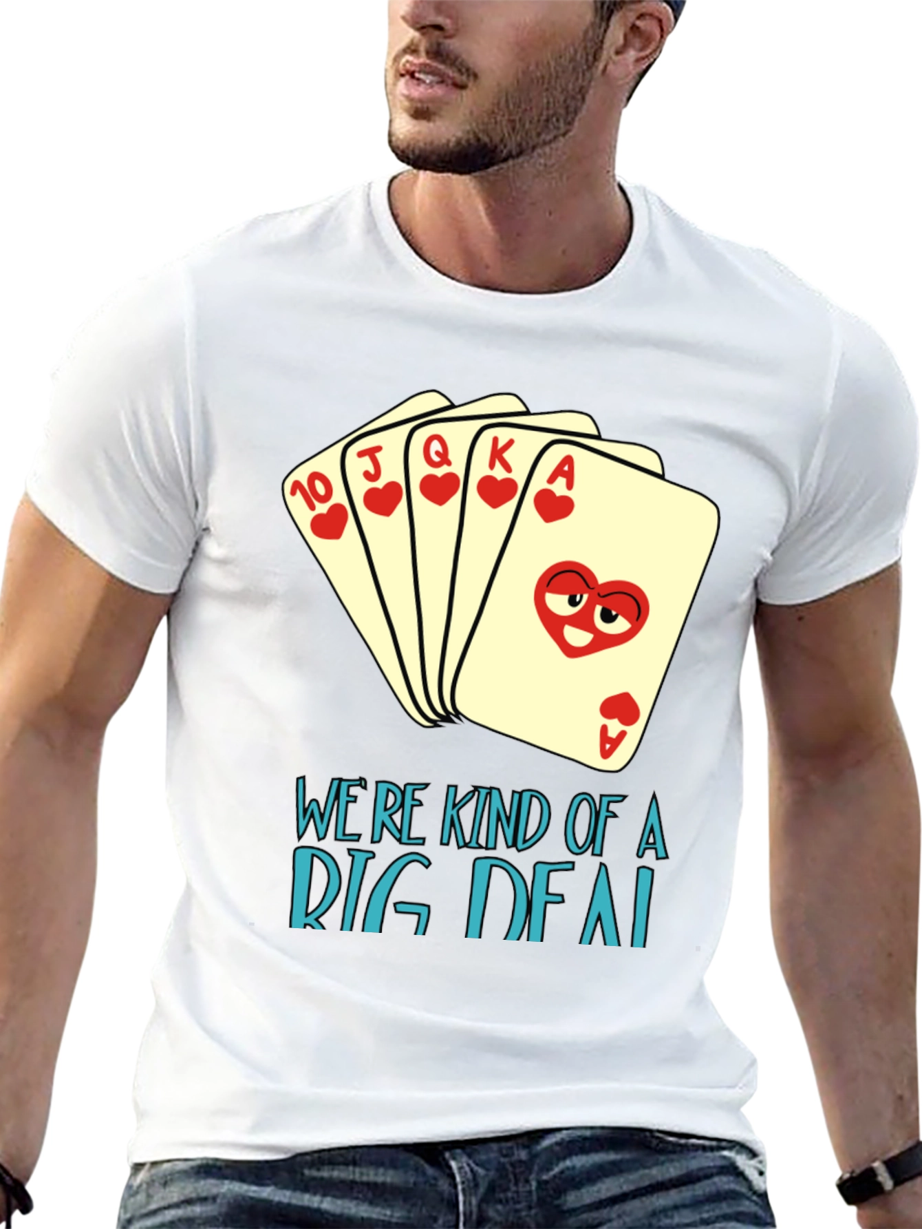 Black Funny Poker Hand T-Shirt - We're Kind of a Big Deal view 13