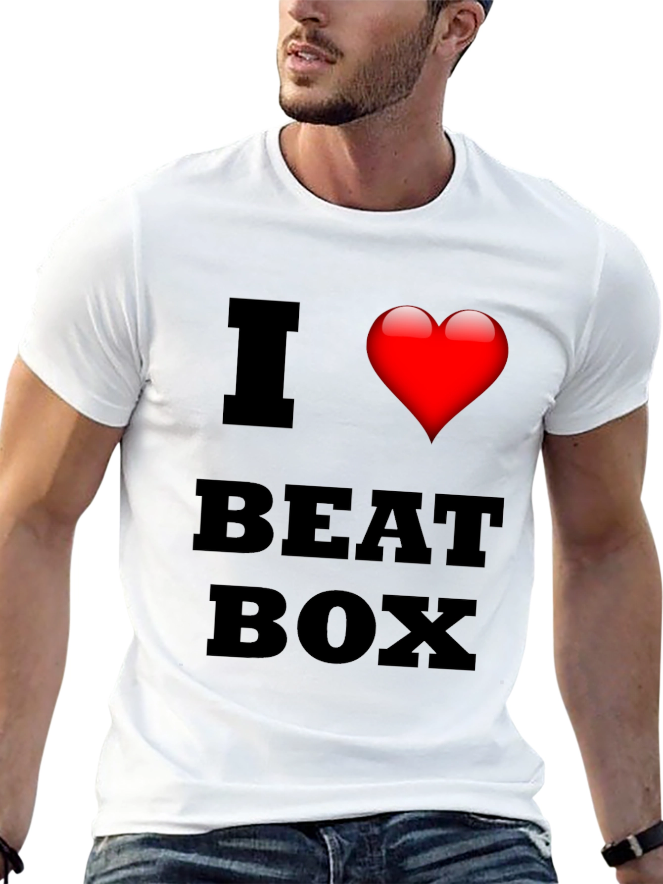 Black I Heart Beat Box Graphic Tee - Stylish Music Lover T-Shirt view 13