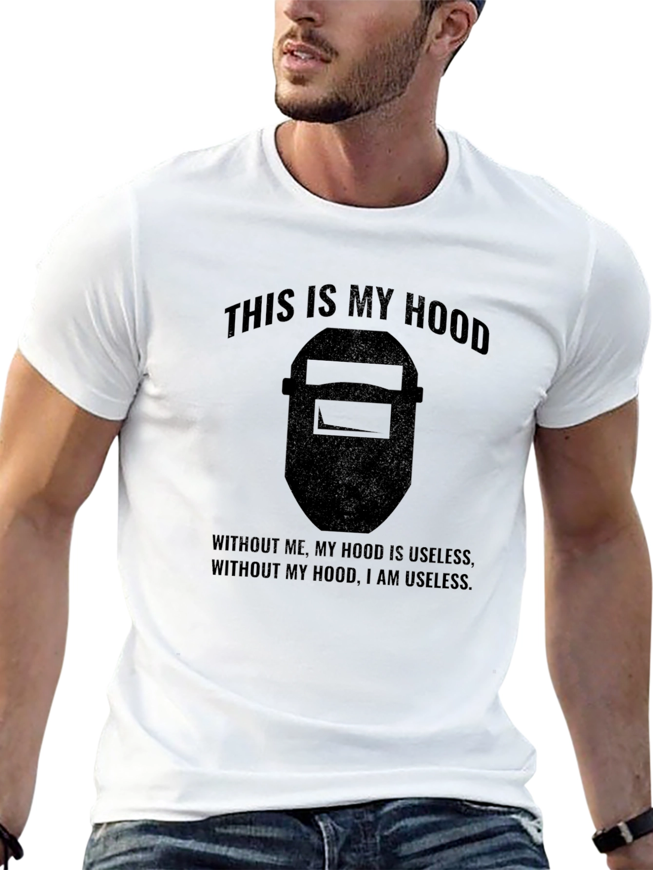 Black Welder's Hood T-Shirt - Funny Welding Tee view 13