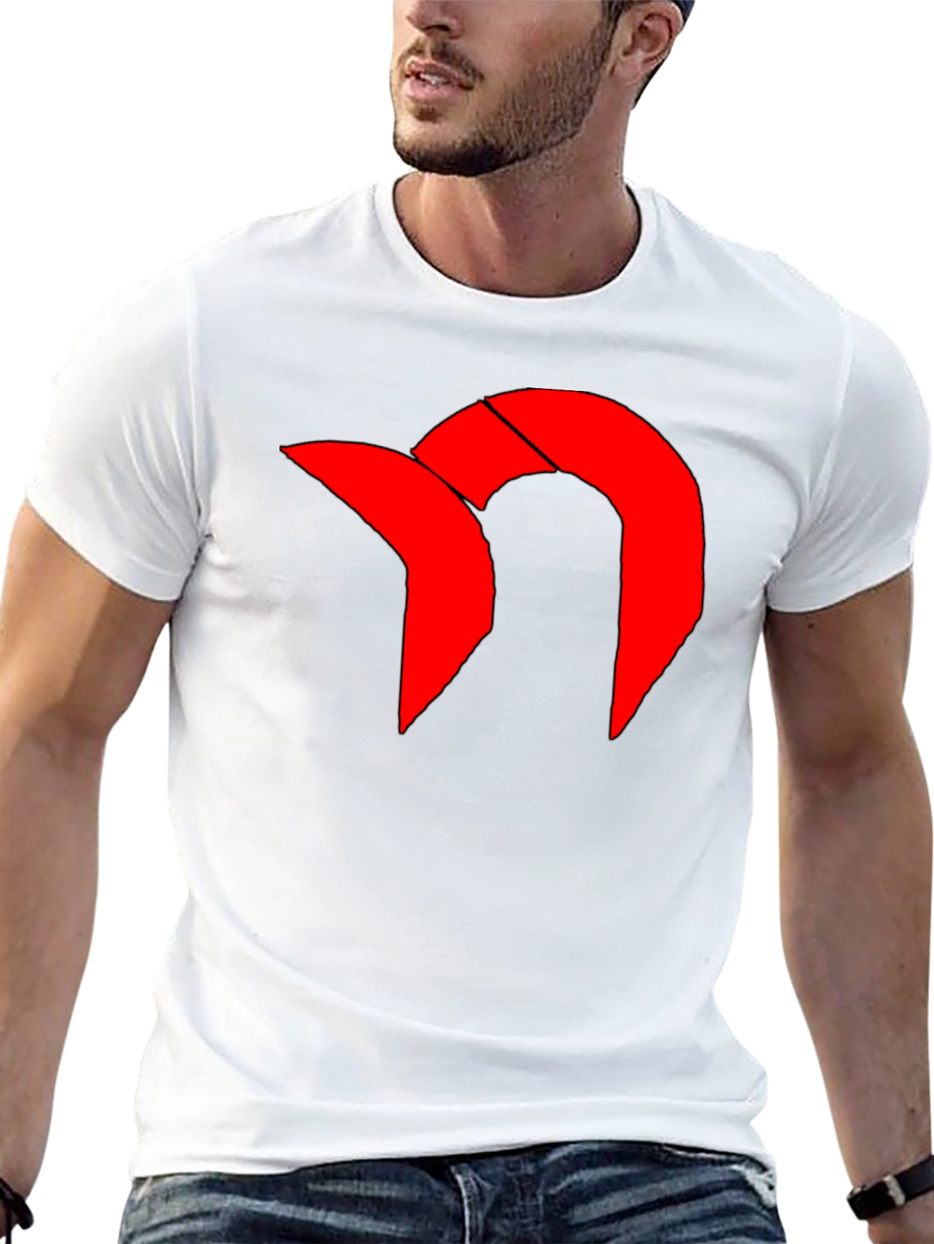 Black Bold Graphic Tee - Red Icon on Black view 13