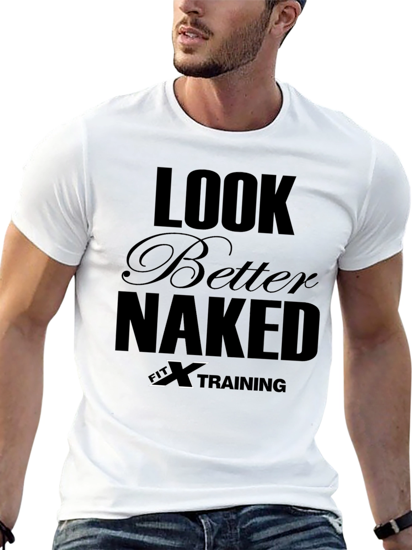 Black Look Better Naked T-Shirt - Fitness Training view 13