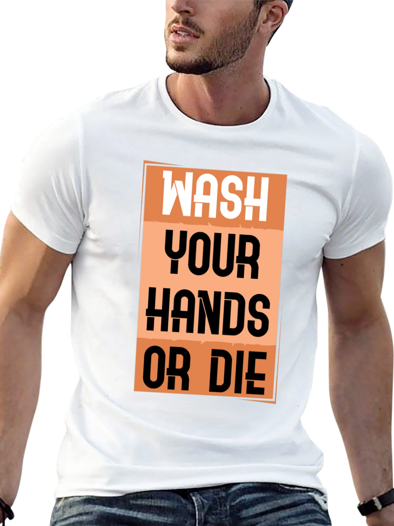 Black Wash Your Hands T-Shirt - Funny Quarantine Tee view 13