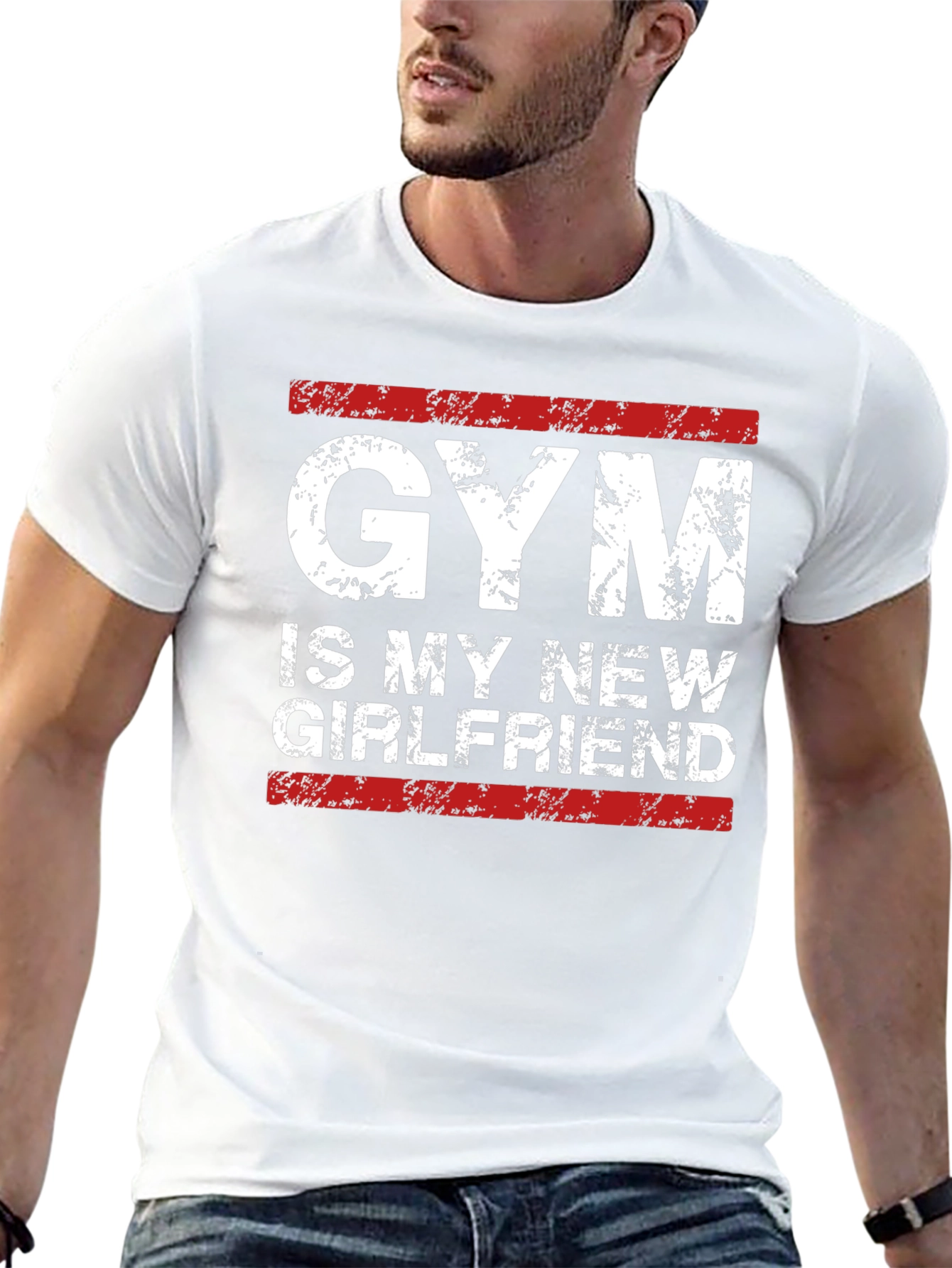 Black Gym Is My New Girlfriend - Men's Graphic Tee view 13