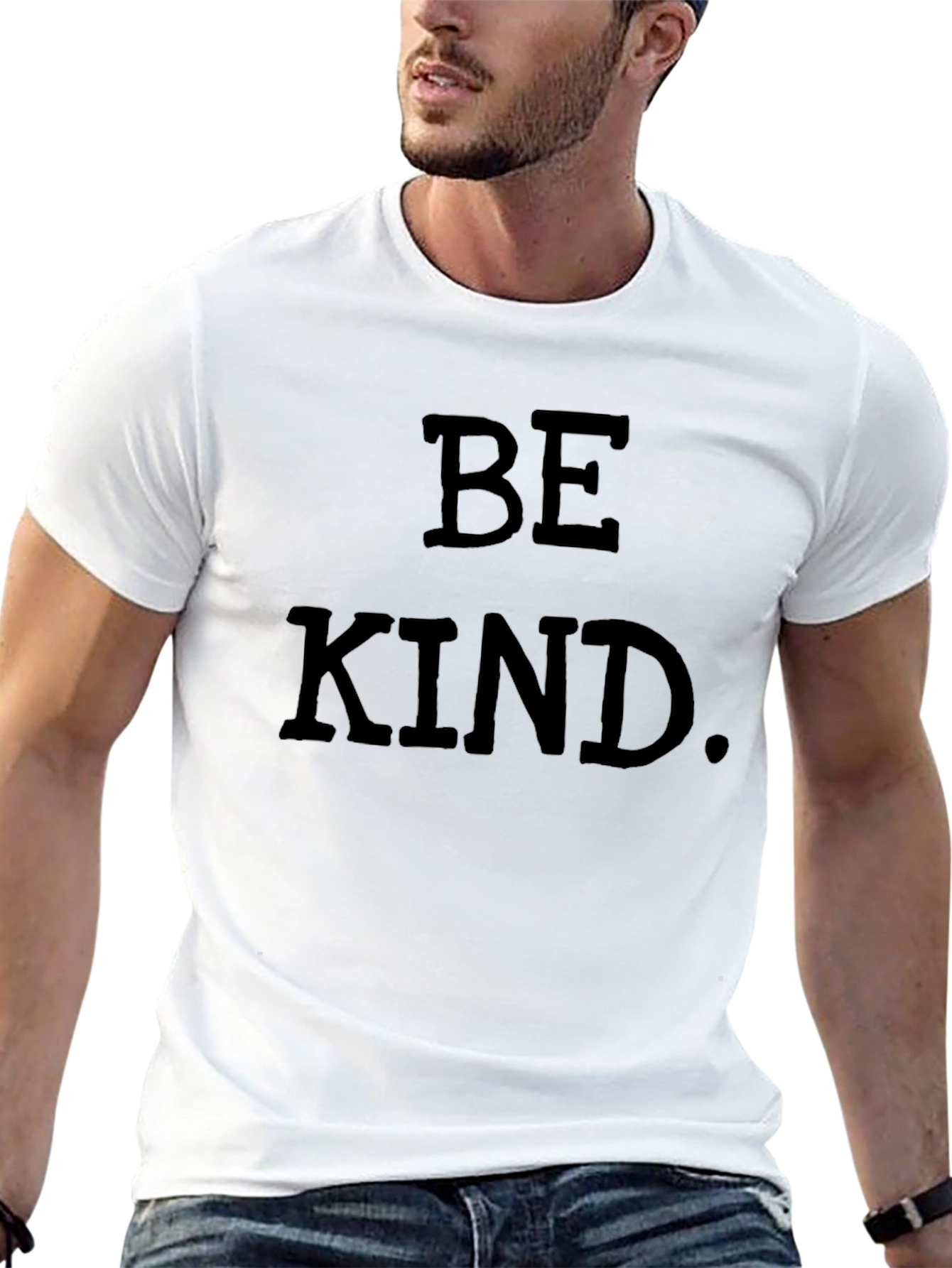 Black Be Kind T-Shirt - Classic Crew Neck Tee view 13
