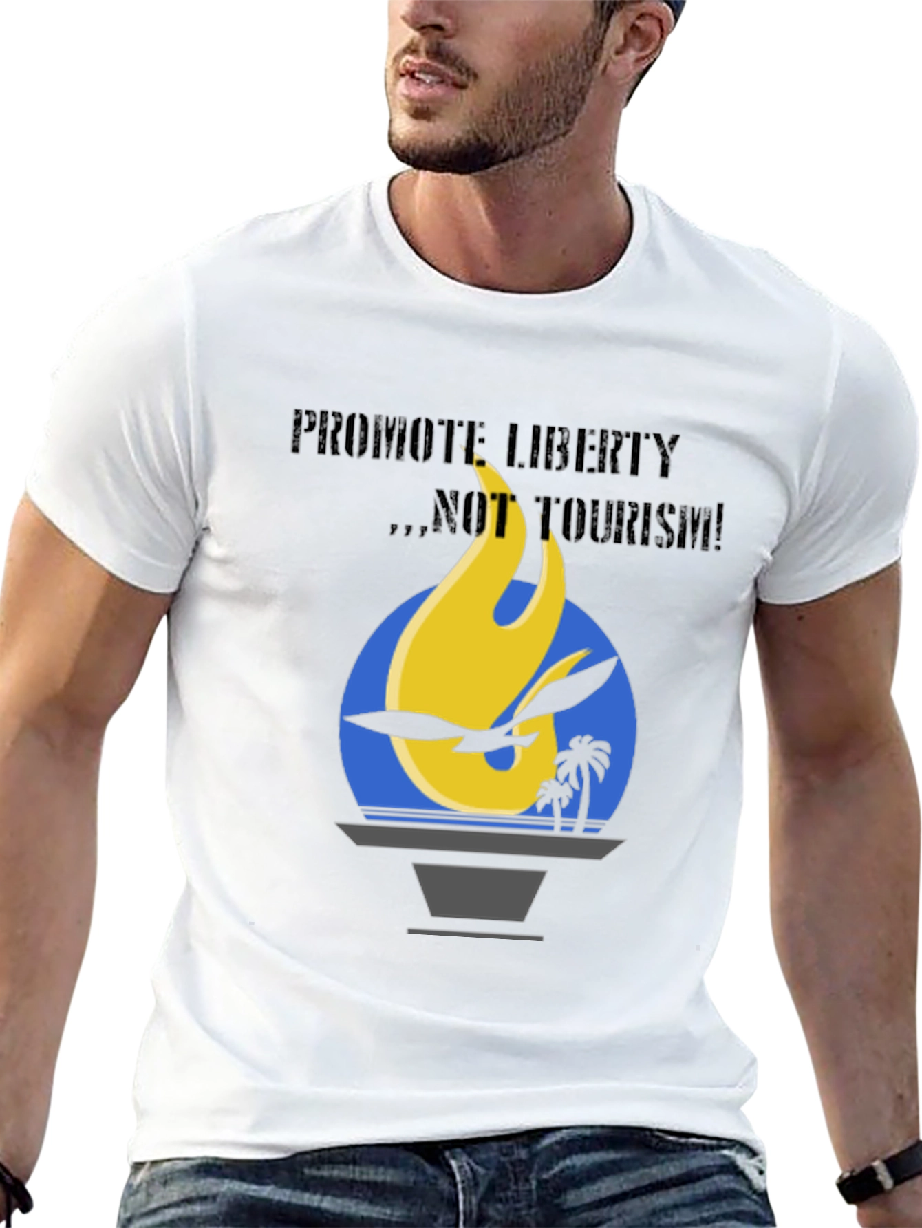 Black Promote Liberty Graphic T-Shirt view 13