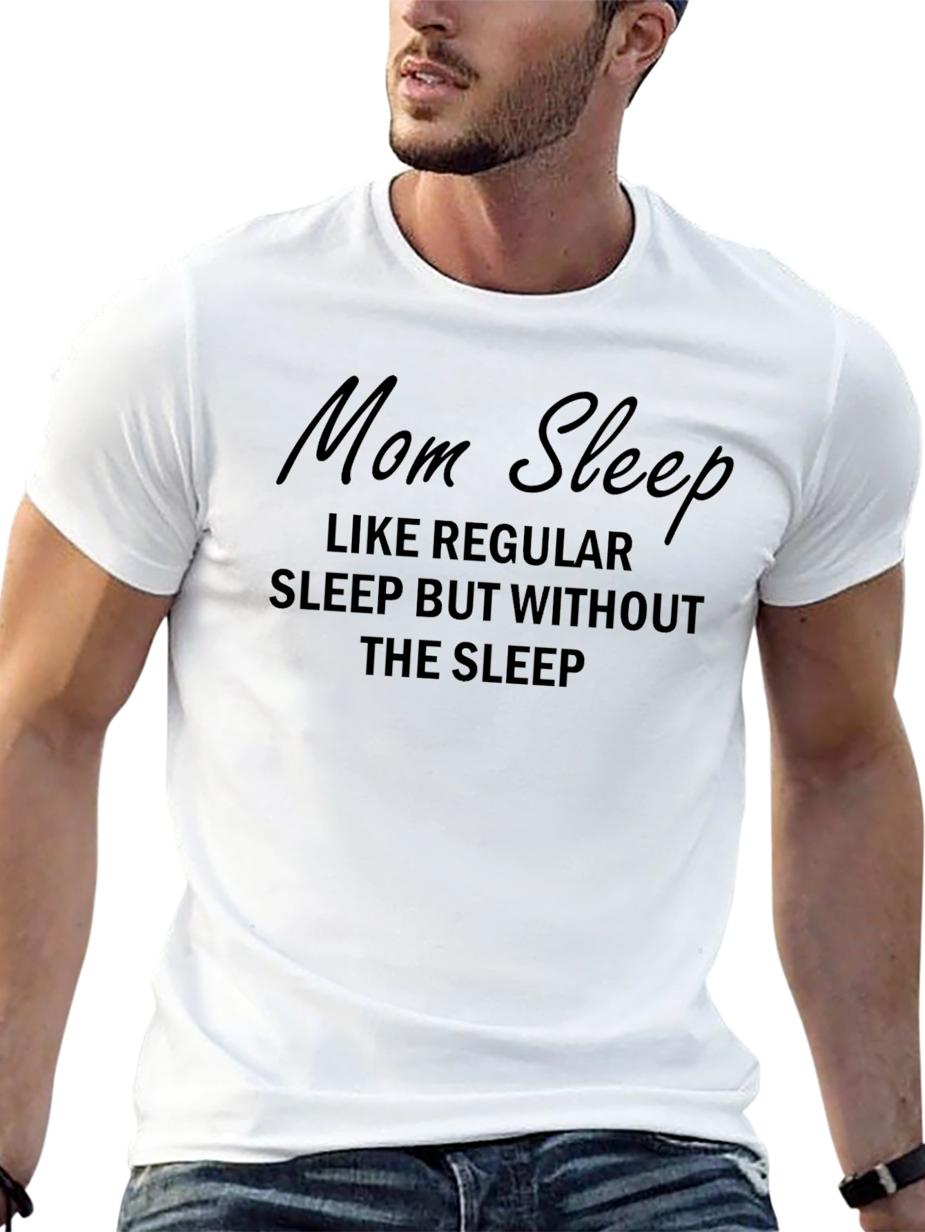 Black Mom Sleep T-Shirt - Funny Sleep Deprived Tee view 13