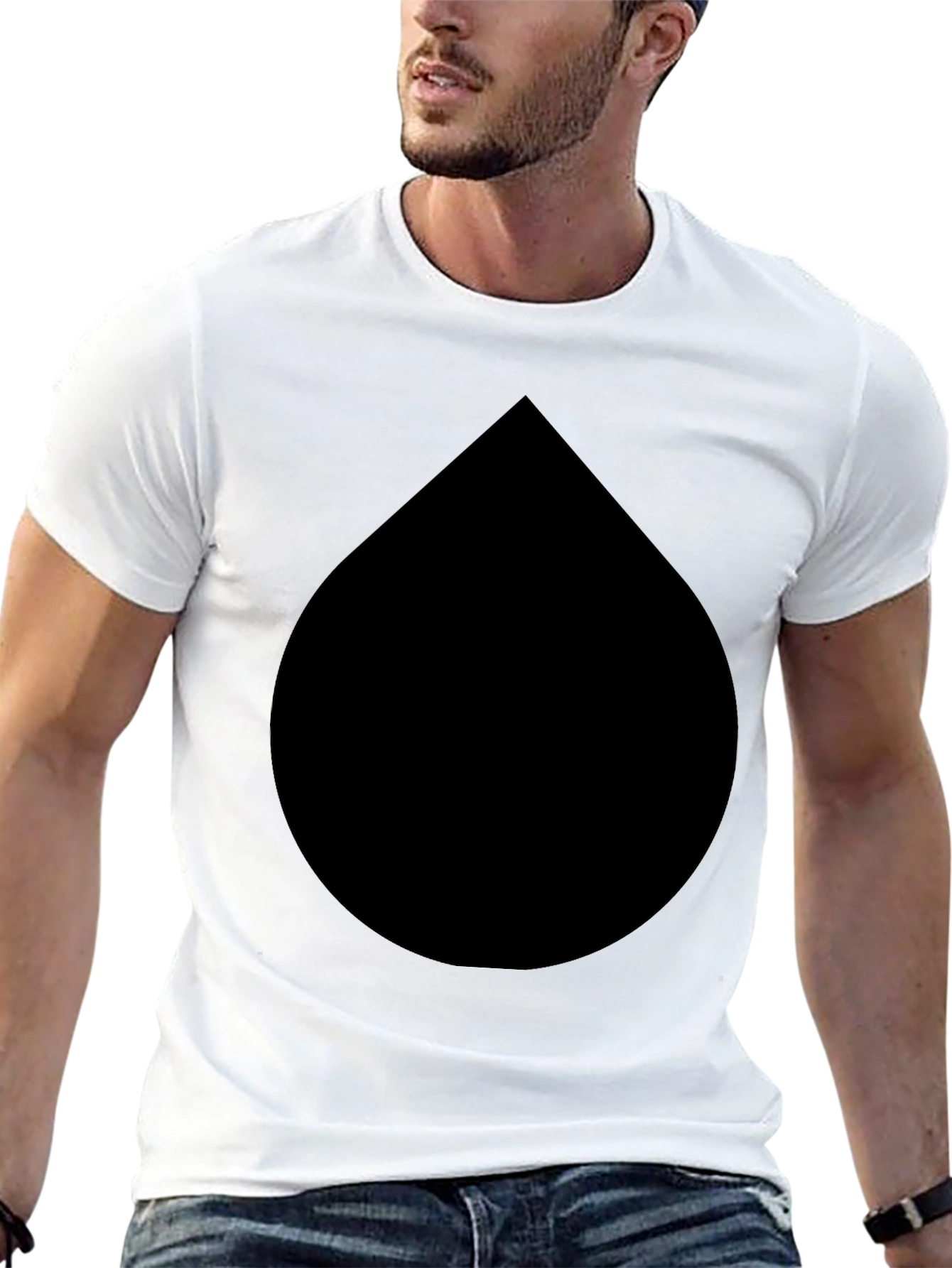 Black Black Drop Graphic Tee - Modern Minimalist Style view 13