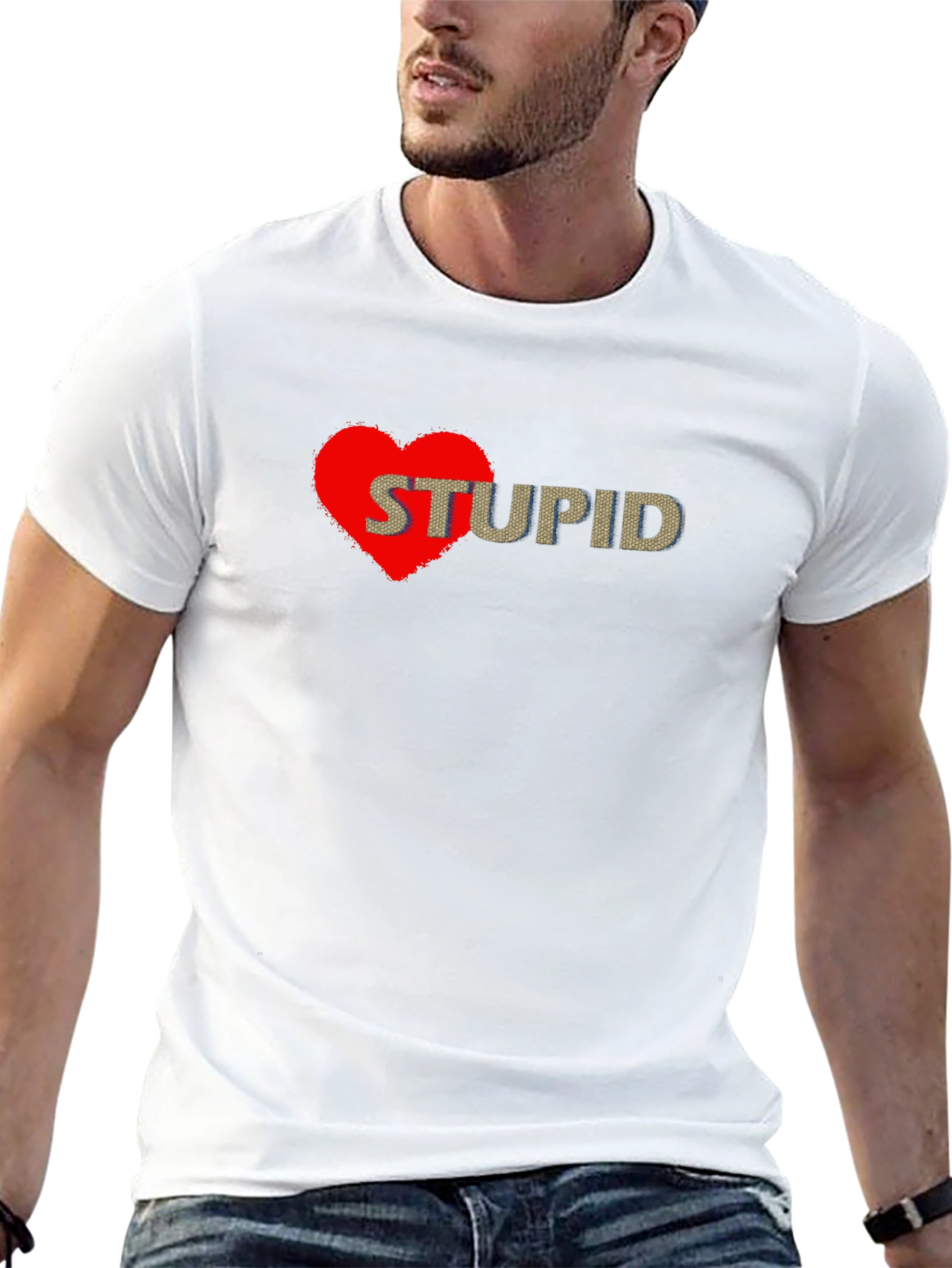 Black I Heart Stupid Graphic Tee - Casual Style view 13
