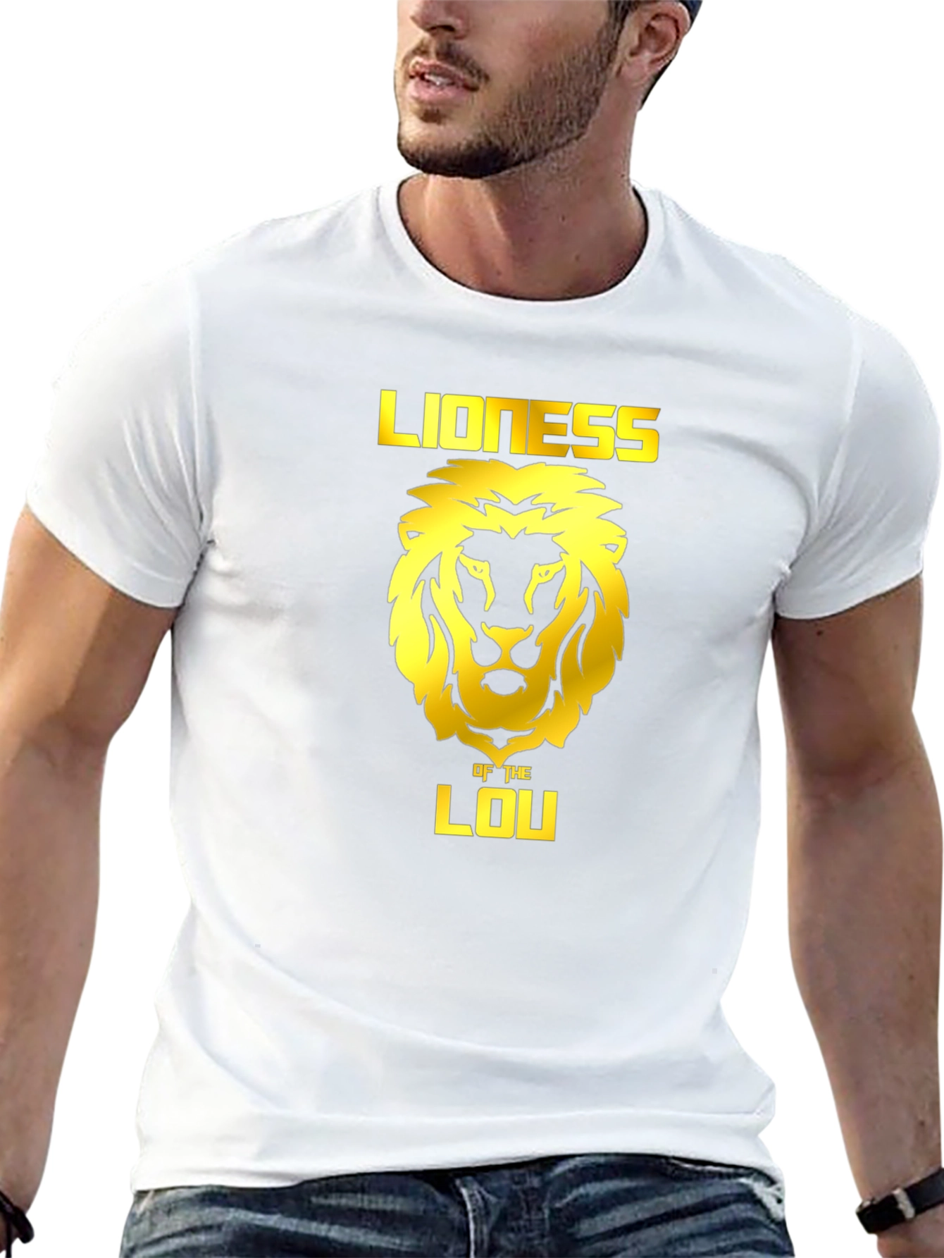 Black Lioness of the Lou Black T-Shirt - Graphic Tee view 13