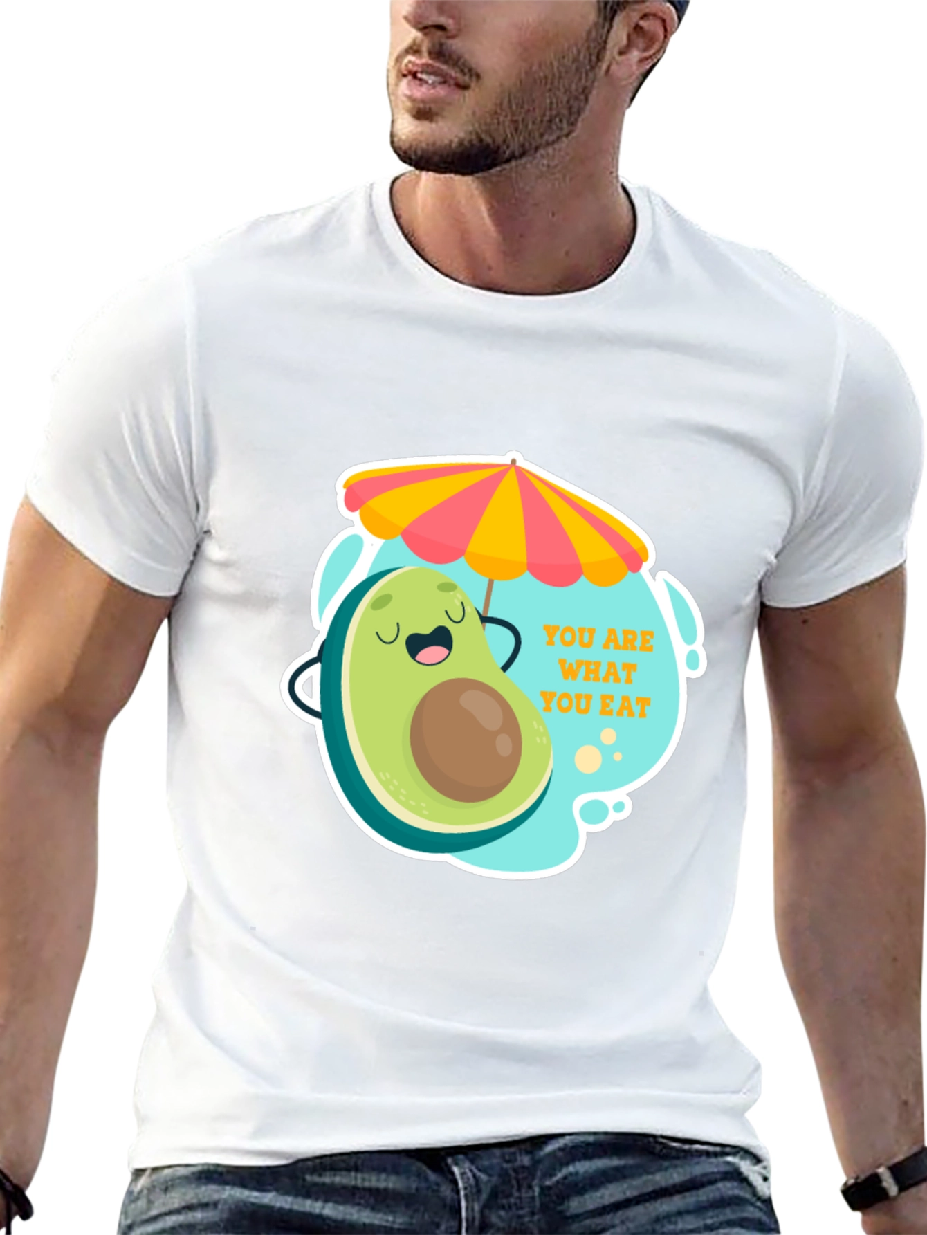 Black Funny Avocado Graphic Tee - You Are What You Eat! view 13