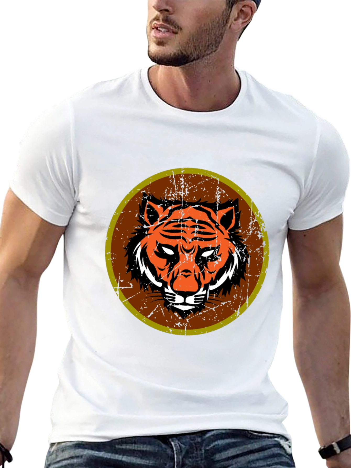 Black Tiger Graphic Tee - Men's Black T-Shirt view 13
