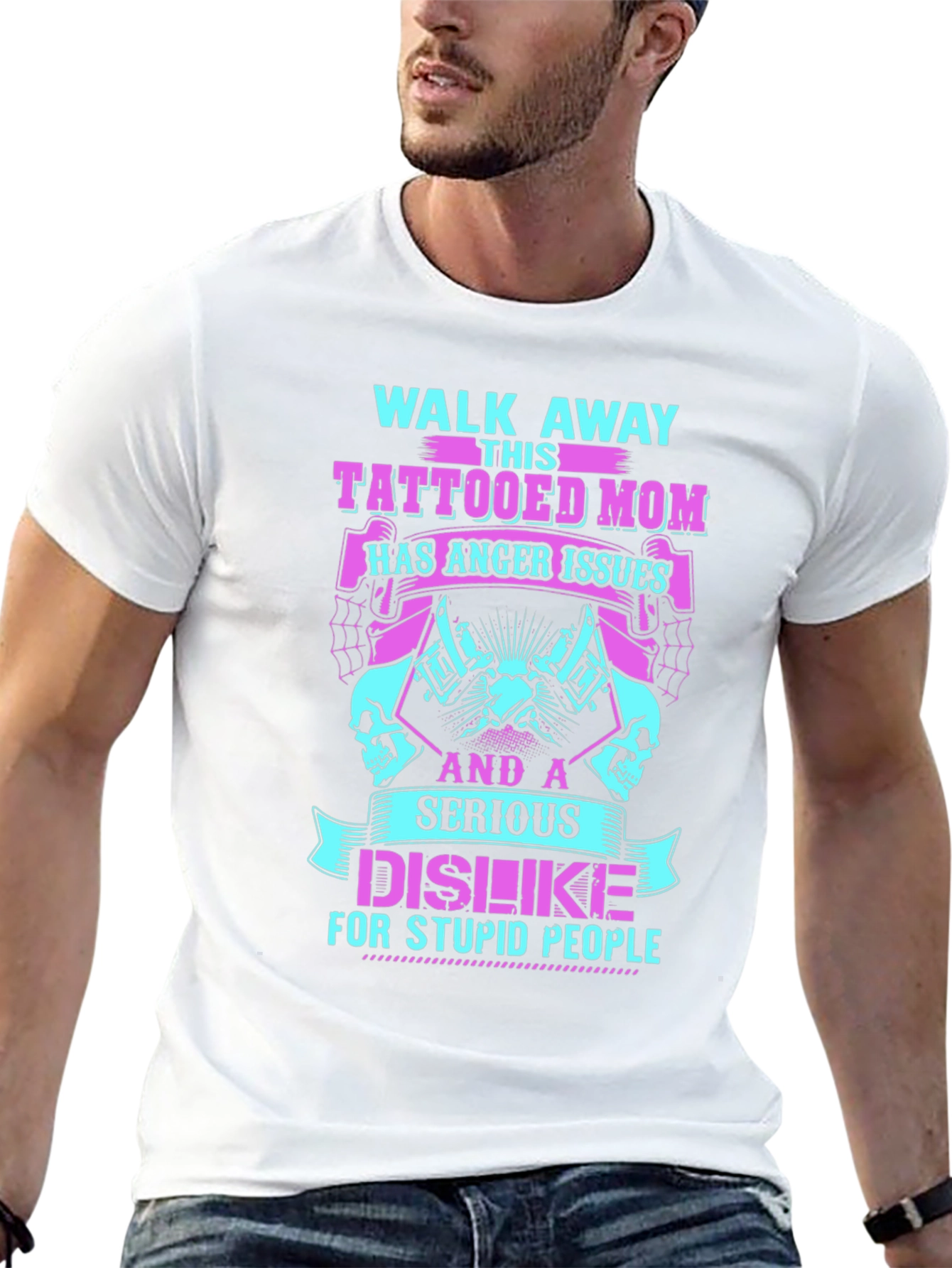 Tattooed Mom T-Shirt - Anger Issues, Serious Dislike - 13