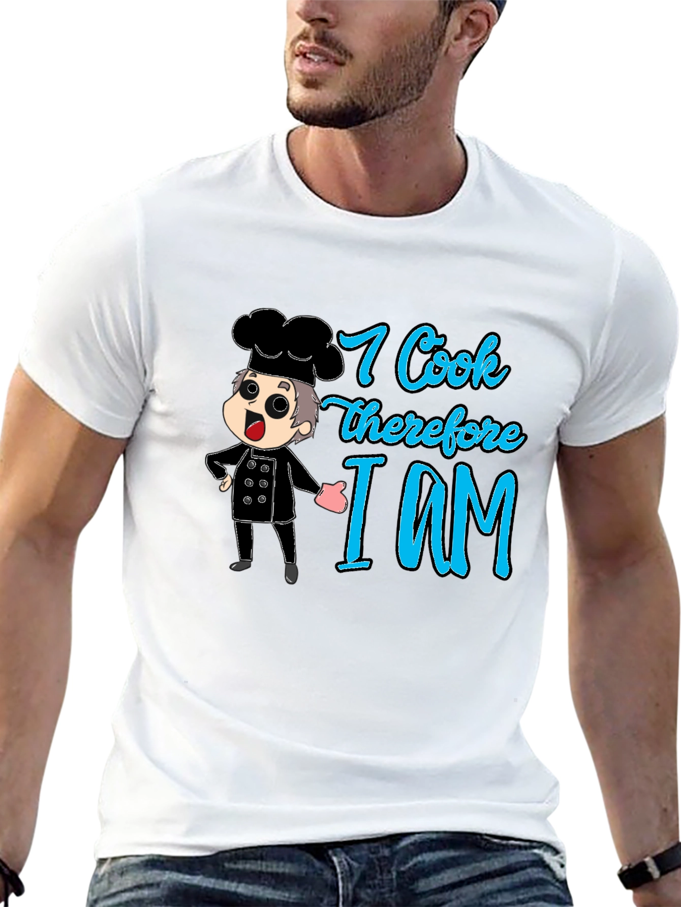 Black I Cook Therefore I Am T-Shirt view 13