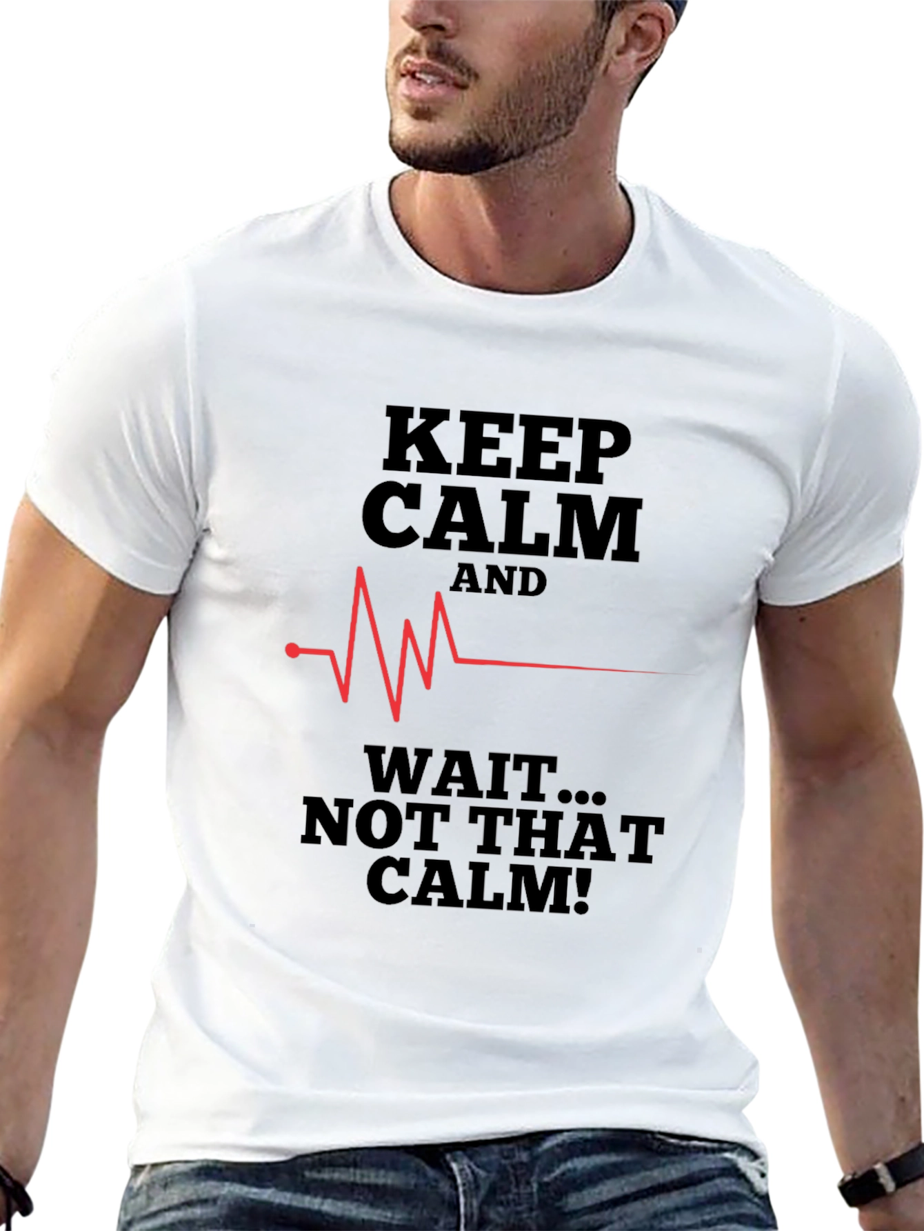Black Keep Calm, Not That Calm T-Shirt - Funny Graphic Tee view 13