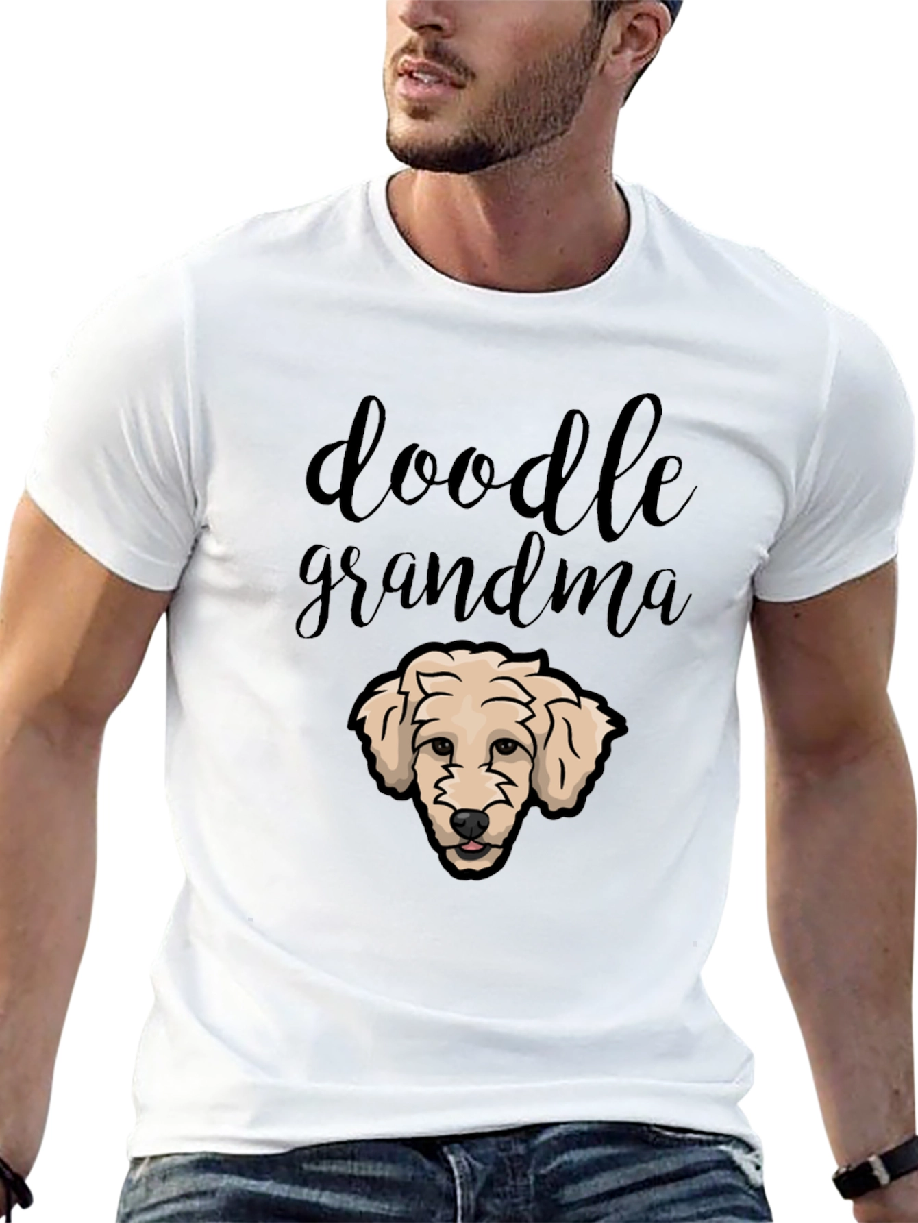 Black Doodle Grandma Dog T-Shirt view 13