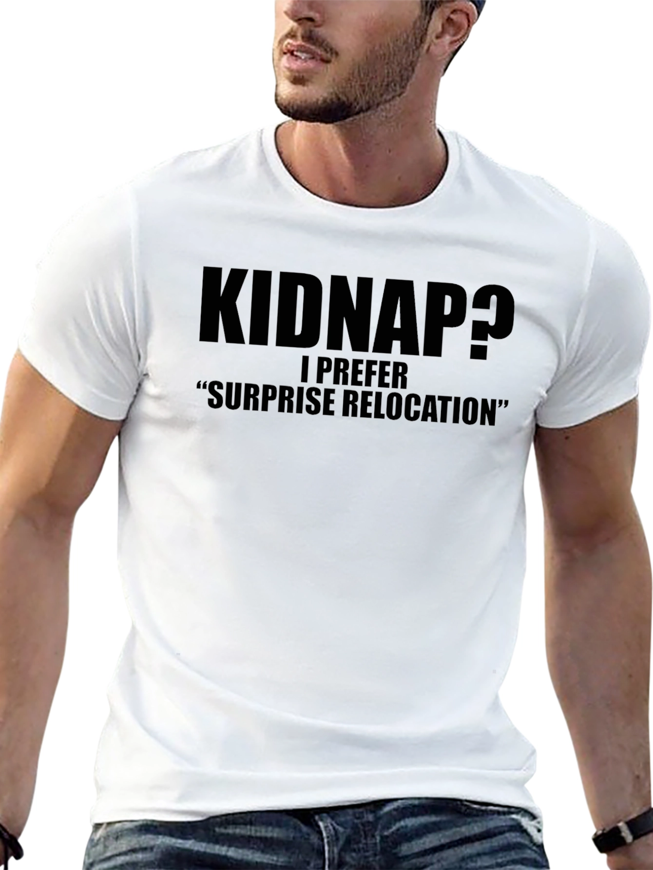 Black Kidnap? Funny Graphic T-Shirt view 13