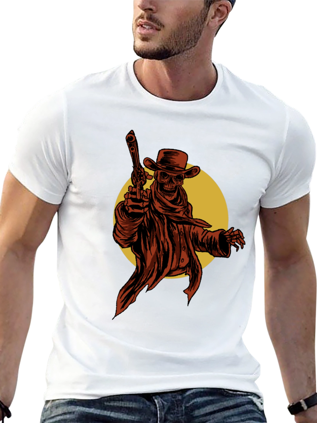 Black Skeleton Cowboy T-Shirt view 13