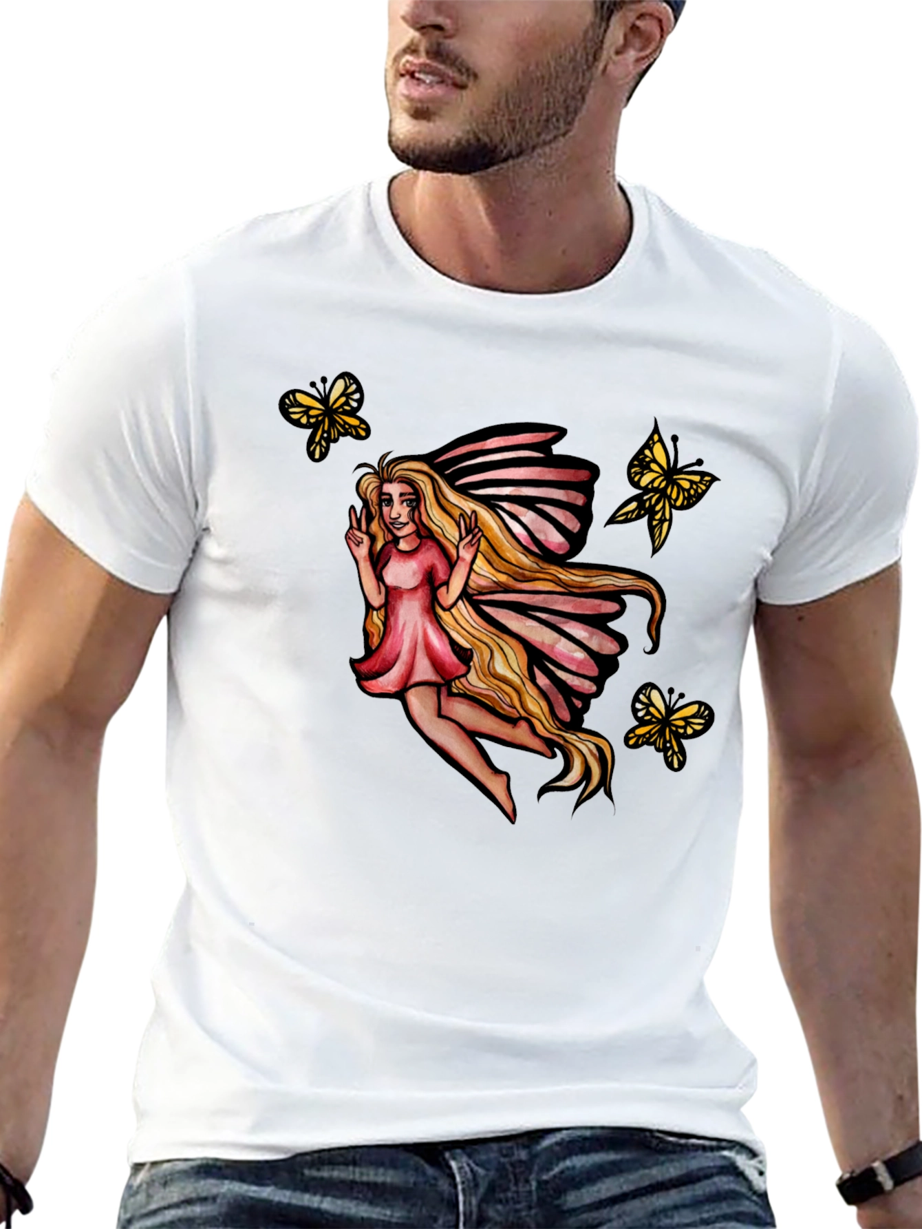 Black Fairy T-Shirt - Magical Design view 13