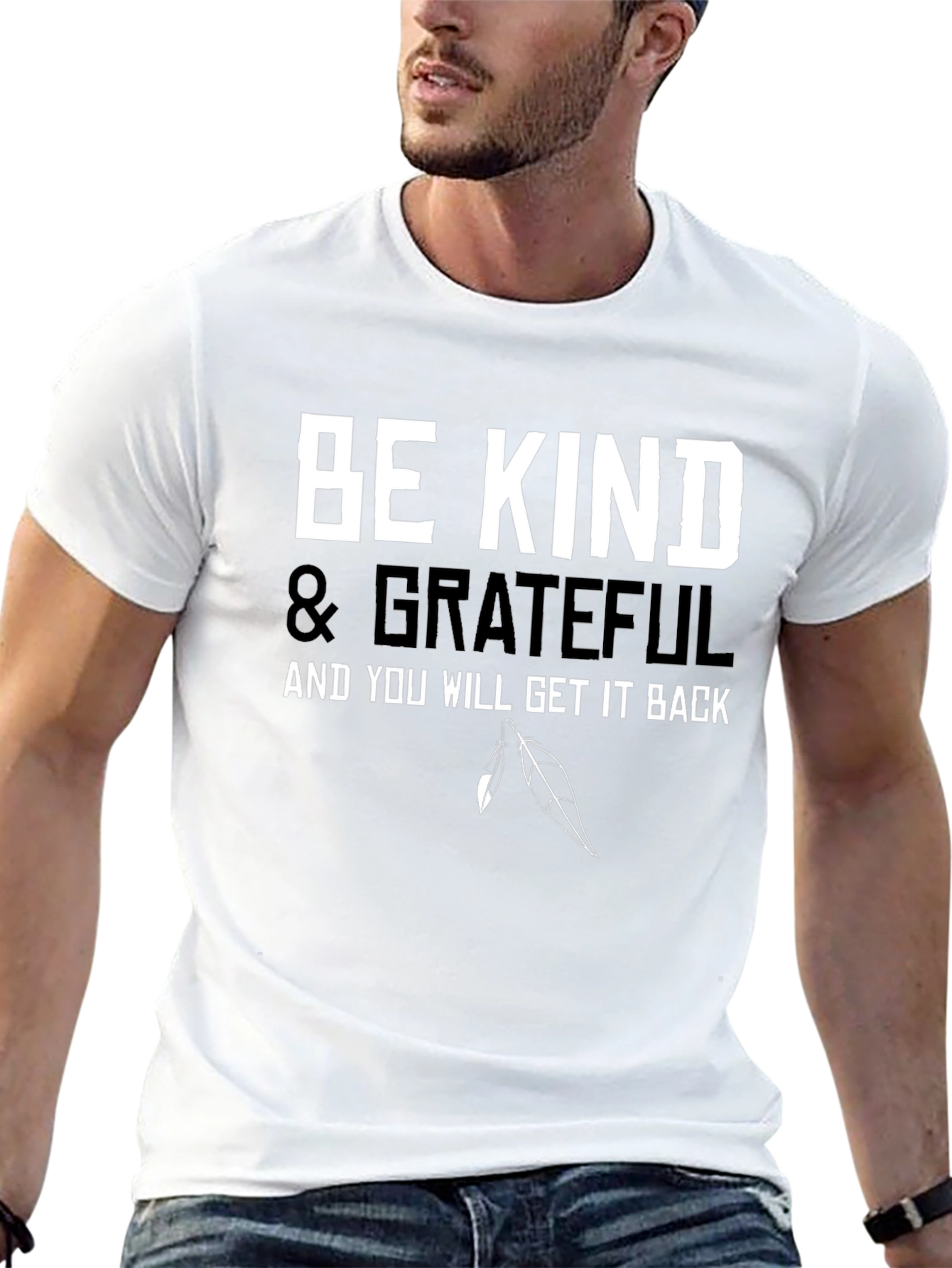 Black Be Kind & Grateful Black T-Shirt view 13