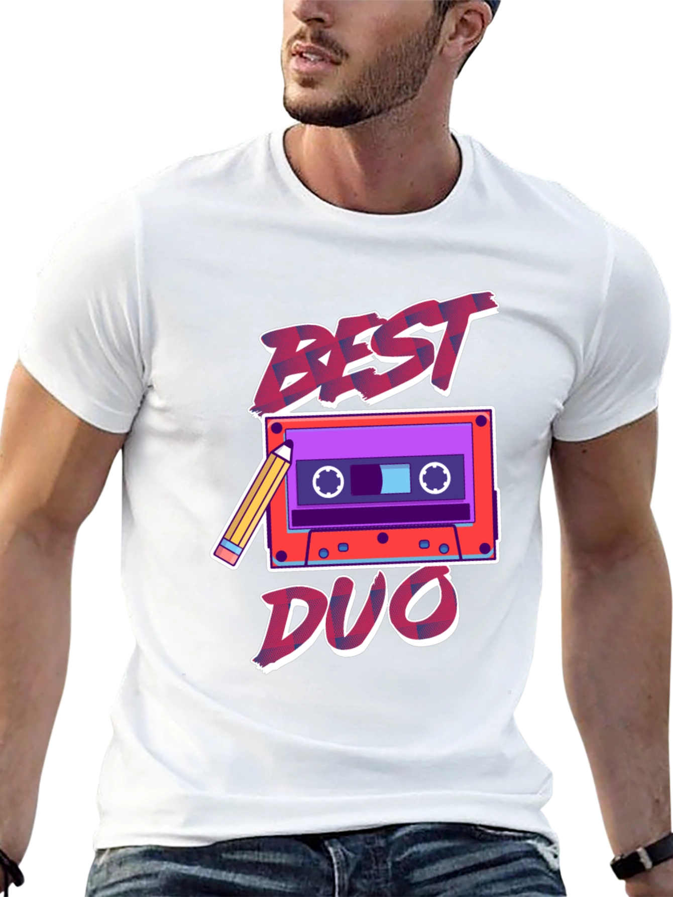 Black Best Duo Cassette Tape Graphic Tee - Retro Style view 13