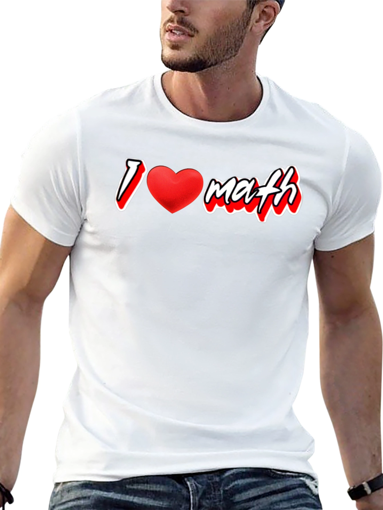 Black I Heart Math Graphic T-Shirt view 13